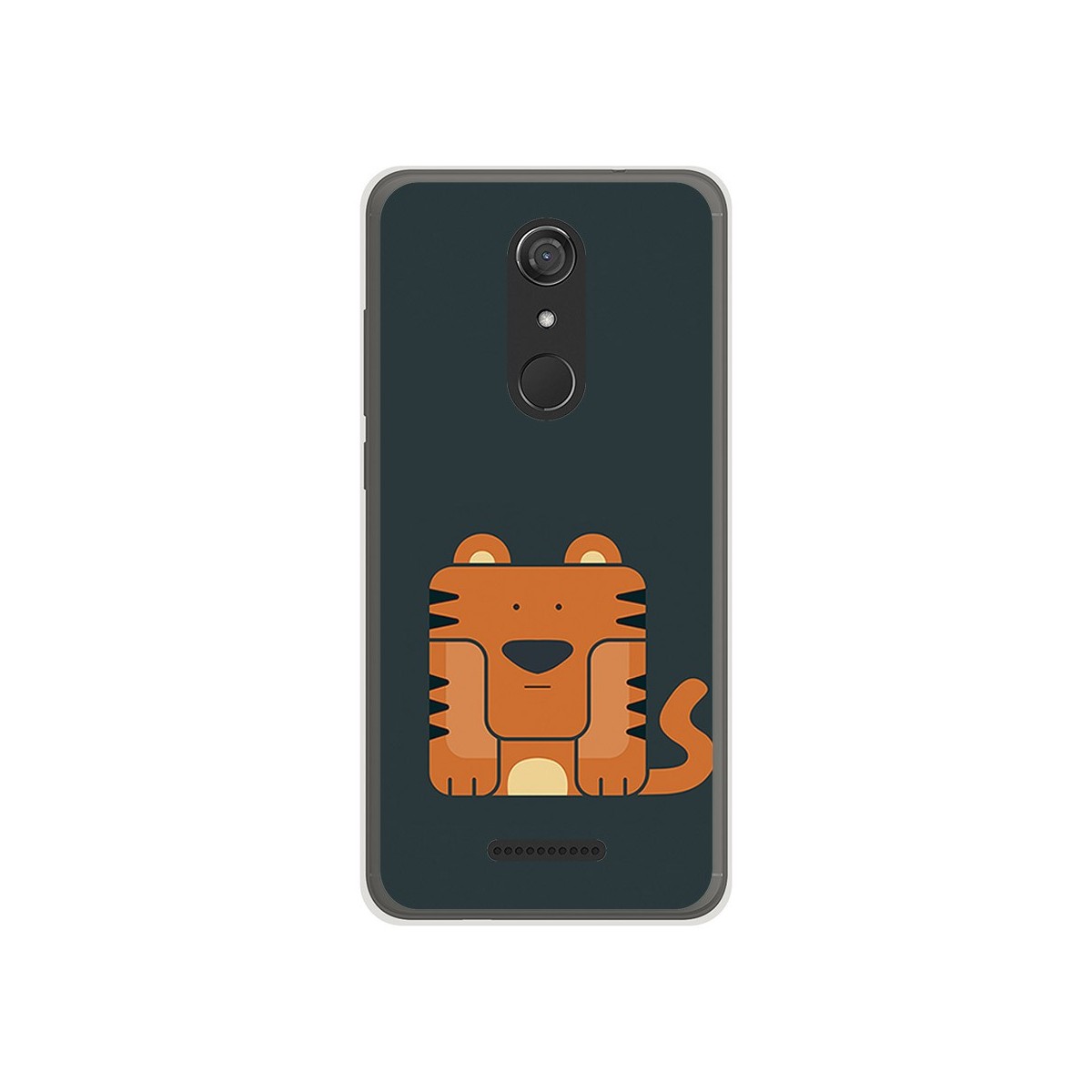 Funda Gel Tpu para Wiko View Diseño Tigre Dibujos