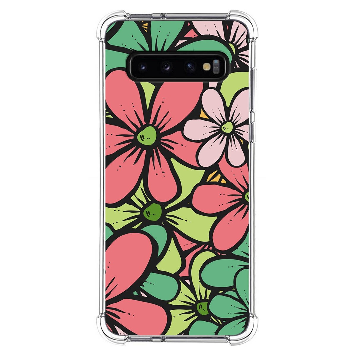 Funda Silicona Antigolpes para Samsung Galaxy S10 diseño Flores 02 Dibujos