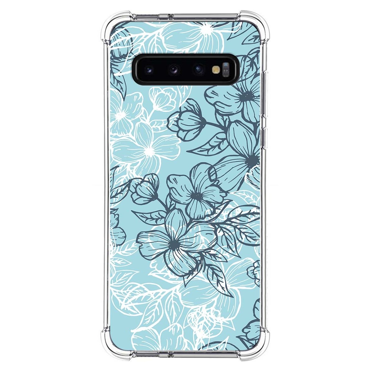 Funda Silicona Antigolpes para Samsung Galaxy S10 diseño Flores 03 Dibujos