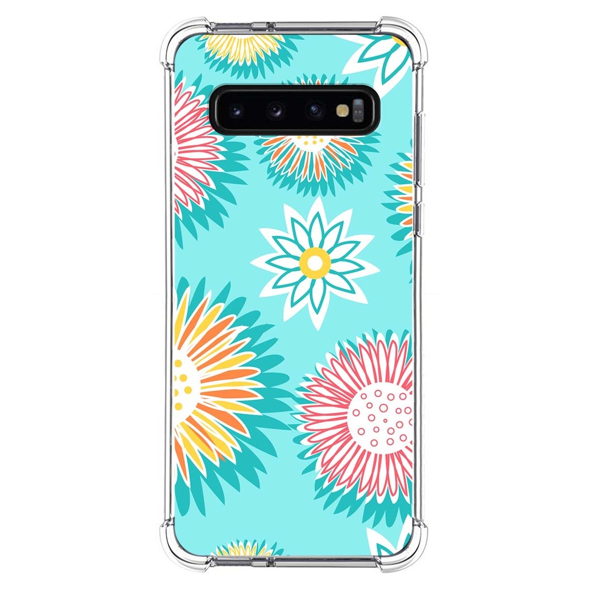 Funda Silicona Antigolpes para Samsung Galaxy S10 diseño Flores 05 Dibujos