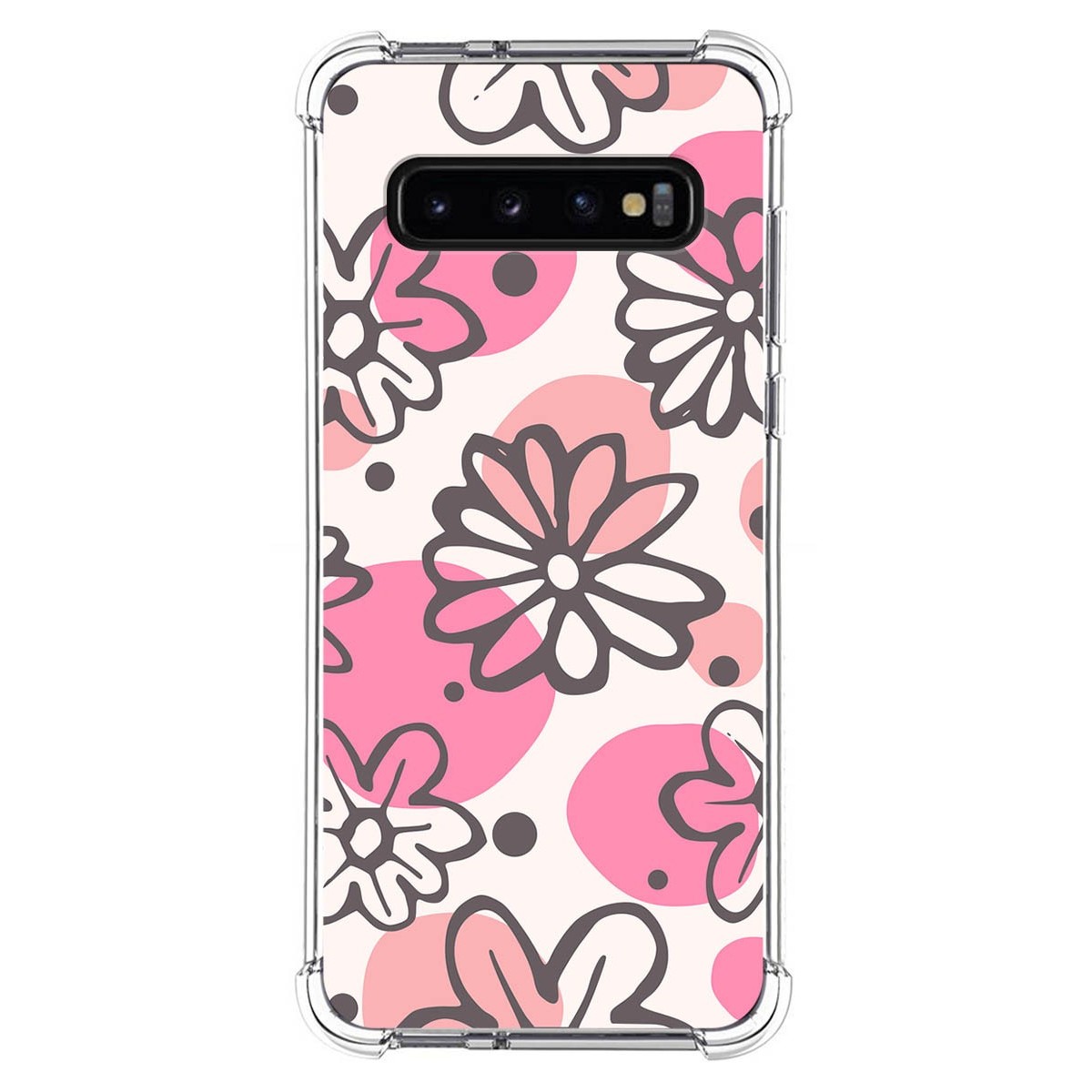 Funda Silicona Antigolpes para Samsung Galaxy S10 diseño Flores 09 Dibujos