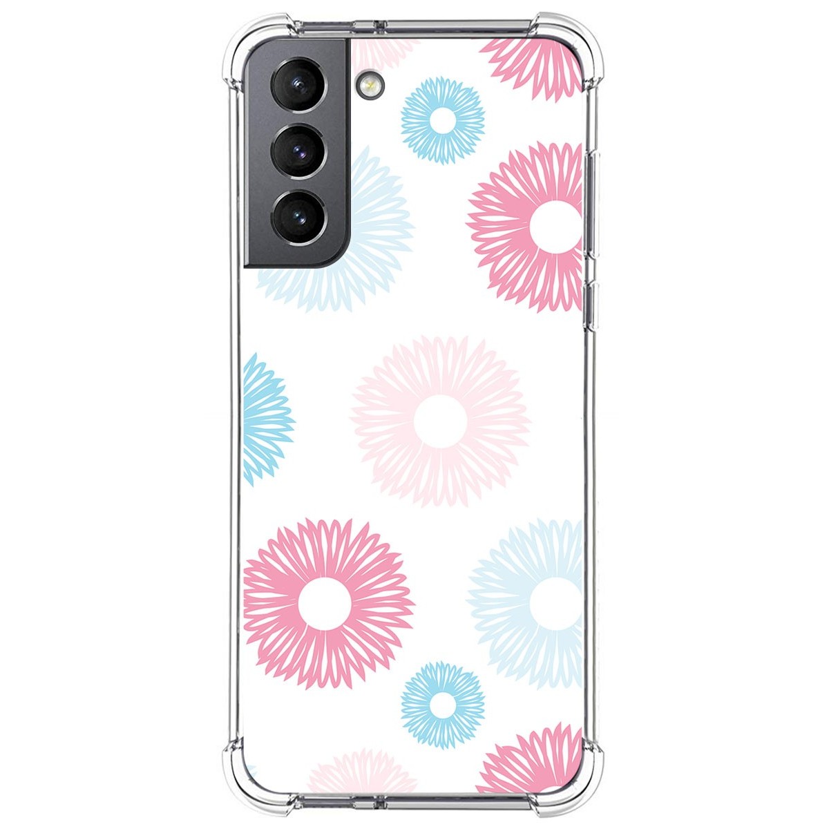 Funda Silicona Antigolpes para Samsung Galaxy S21 5G diseño Flores 06 Dibujos