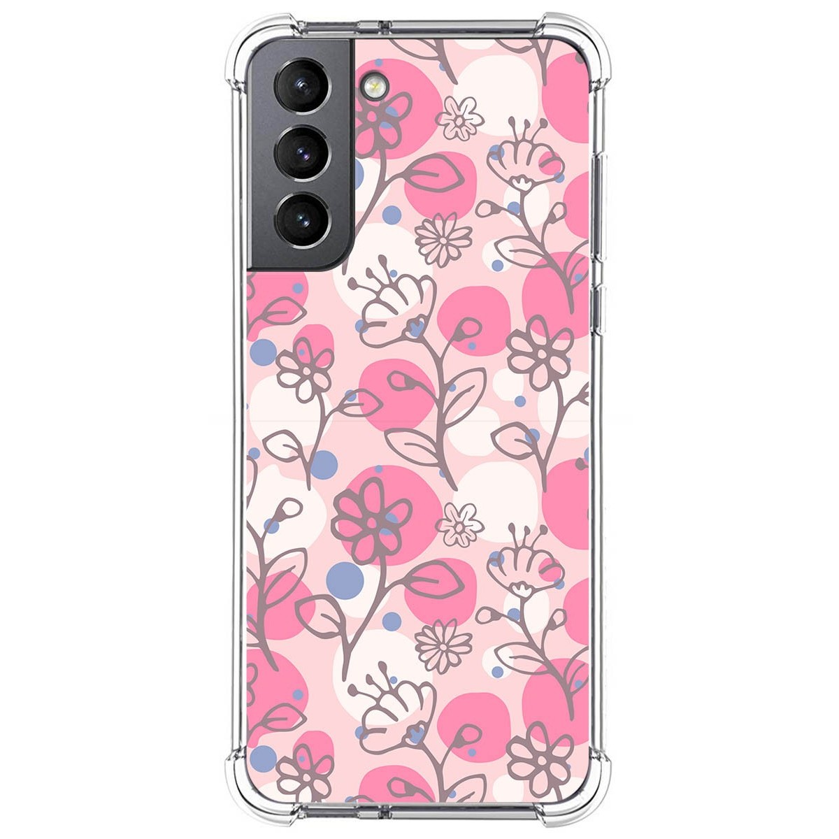 Funda Silicona Antigolpes para Samsung Galaxy S21 5G diseño Flores 07 Dibujos