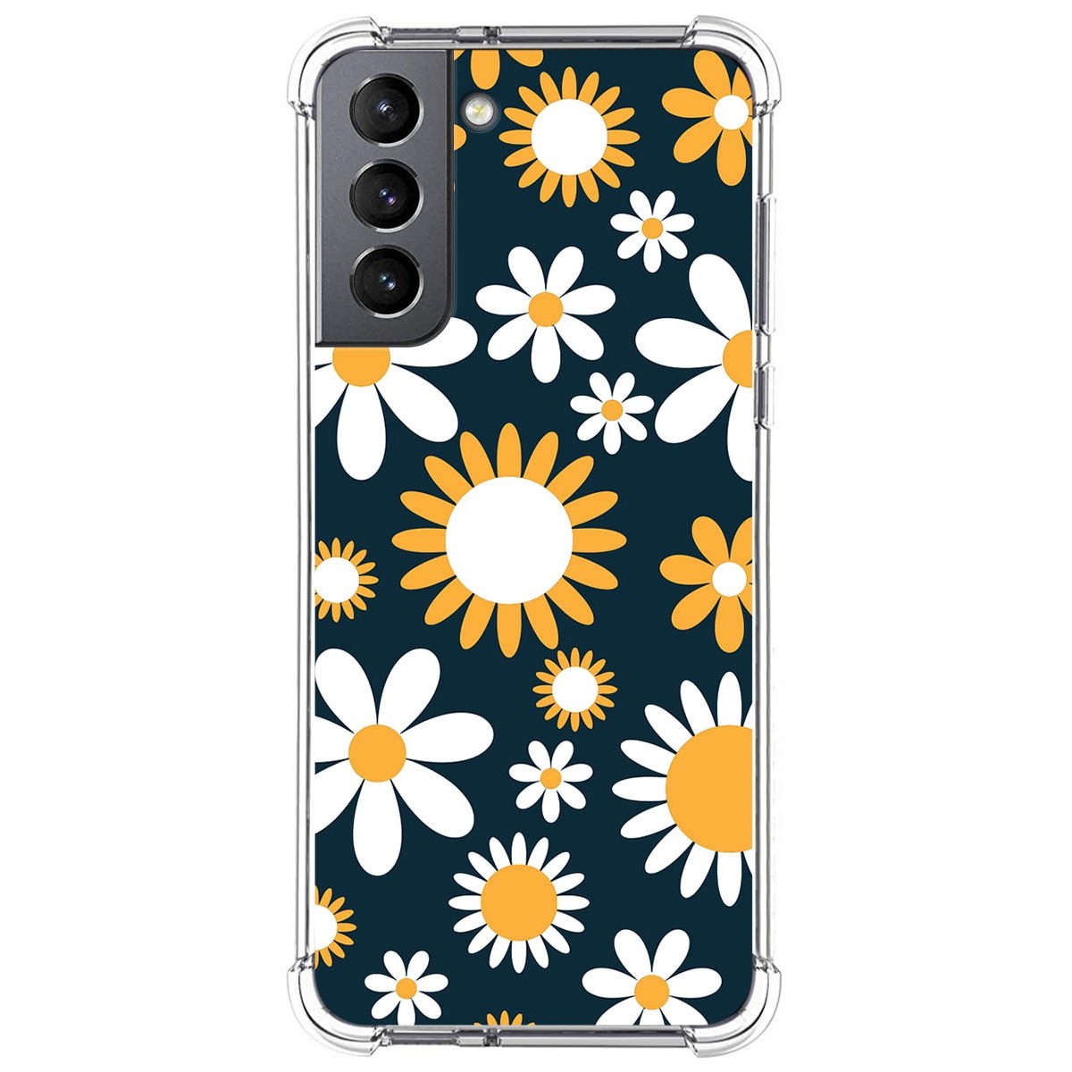 Funda Silicona Antigolpes para Samsung Galaxy S21 5G diseño Flores 08 Dibujos