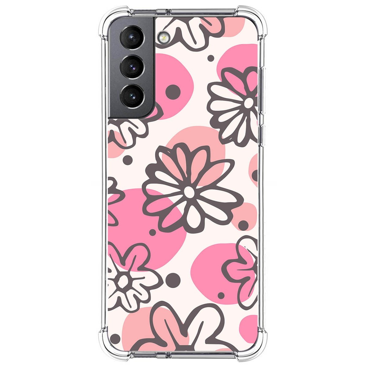 Funda Silicona Antigolpes para Samsung Galaxy S21 5G diseño Flores 09 Dibujos