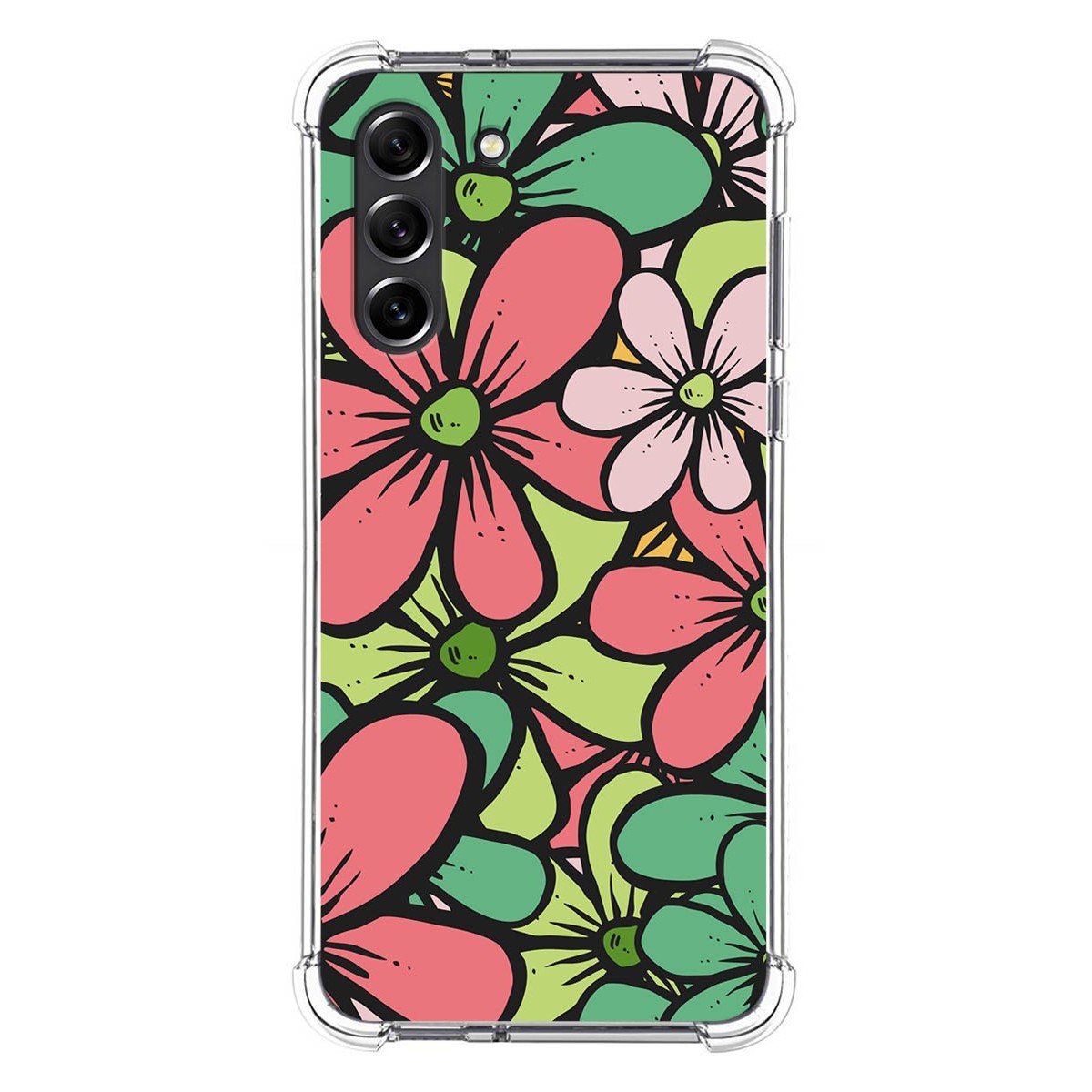 Funda Silicona Antigolpes para Samsung Galaxy S21 FE 5G diseño Flores 02 Dibujos