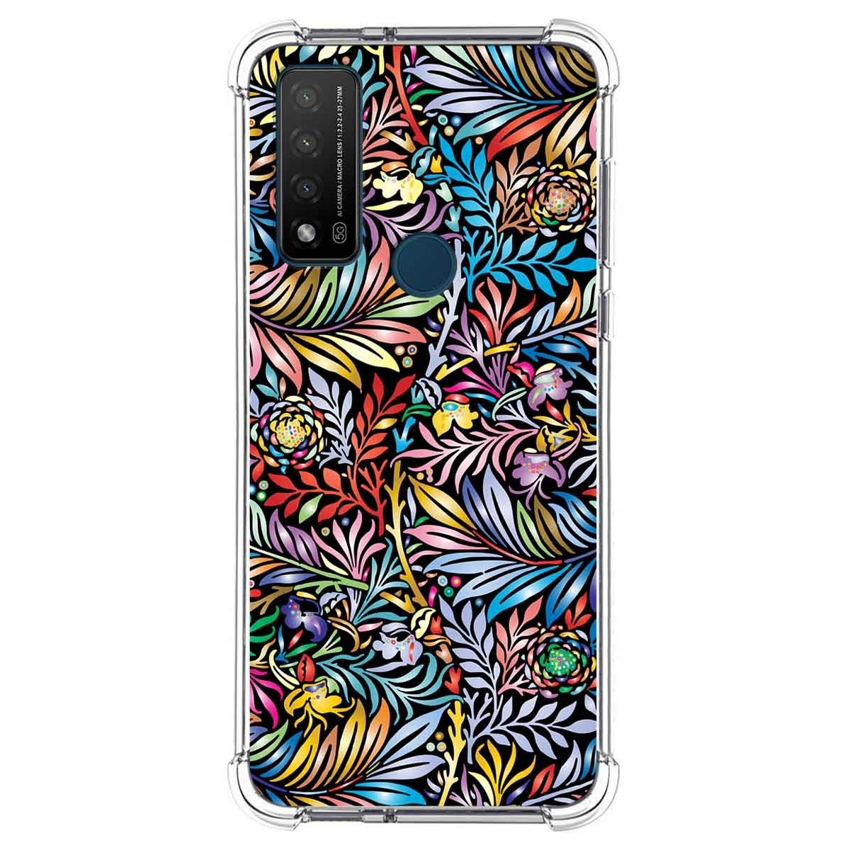 Funda Silicona Antigolpes para TCL 20 R 5G diseño Flores 04 Dibujos
