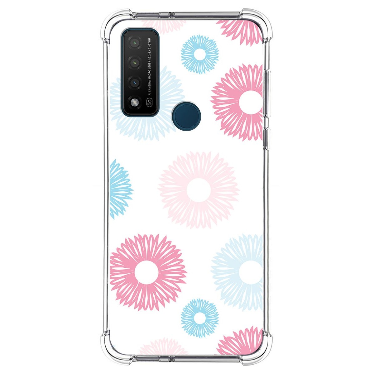 Funda Silicona Antigolpes para TCL 20 R 5G diseño Flores 06 Dibujos