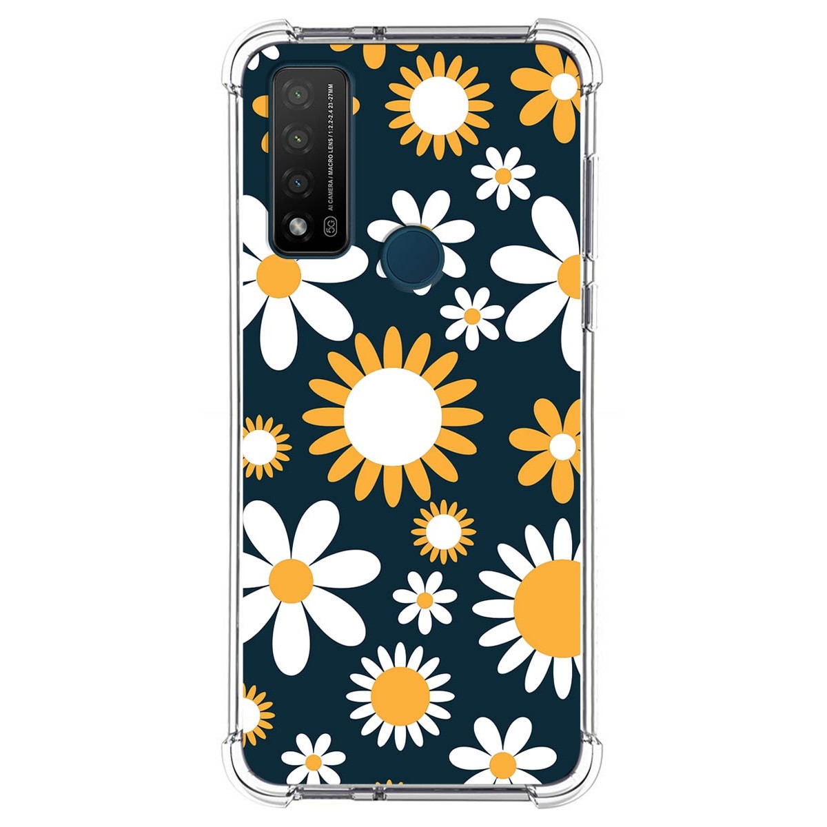 Funda Silicona Antigolpes para TCL 20 R 5G diseño Flores 08 Dibujos