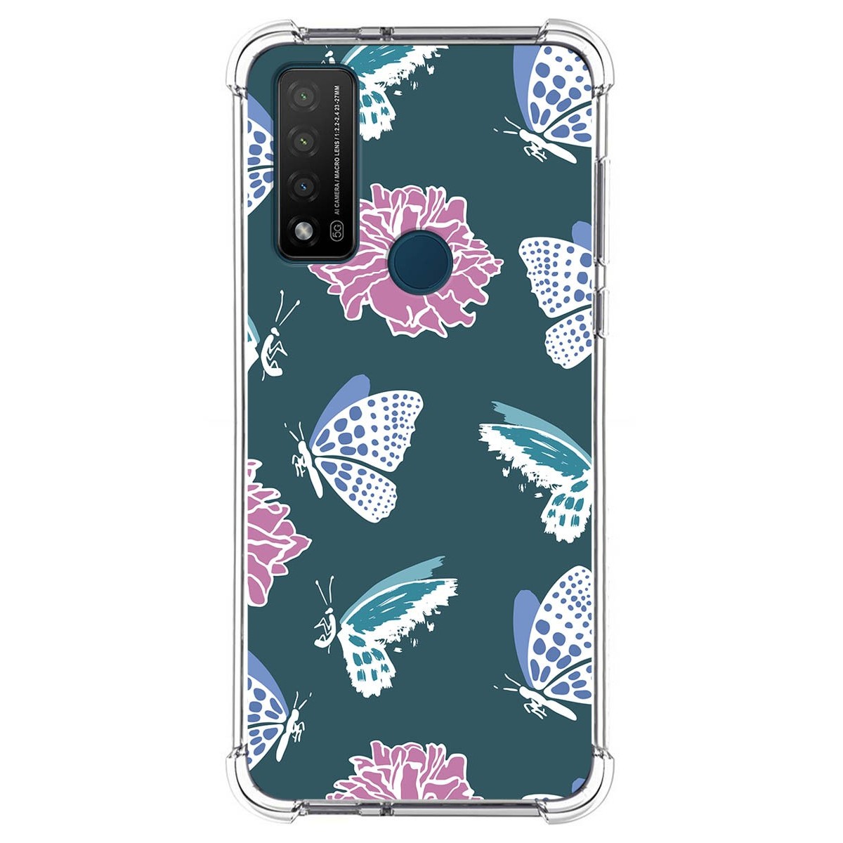 Funda Silicona Antigolpes para TCL 20 R 5G diseño Flores 10 Dibujos
