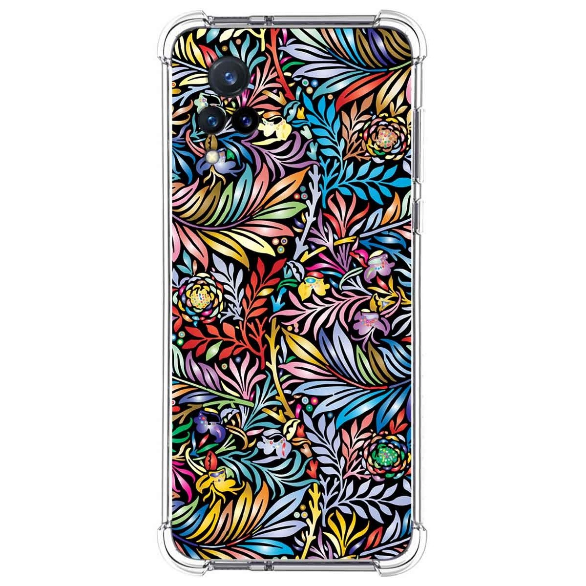 Funda Silicona Antigolpes para Vivo V21 5G diseño Flores 04 Dibujos