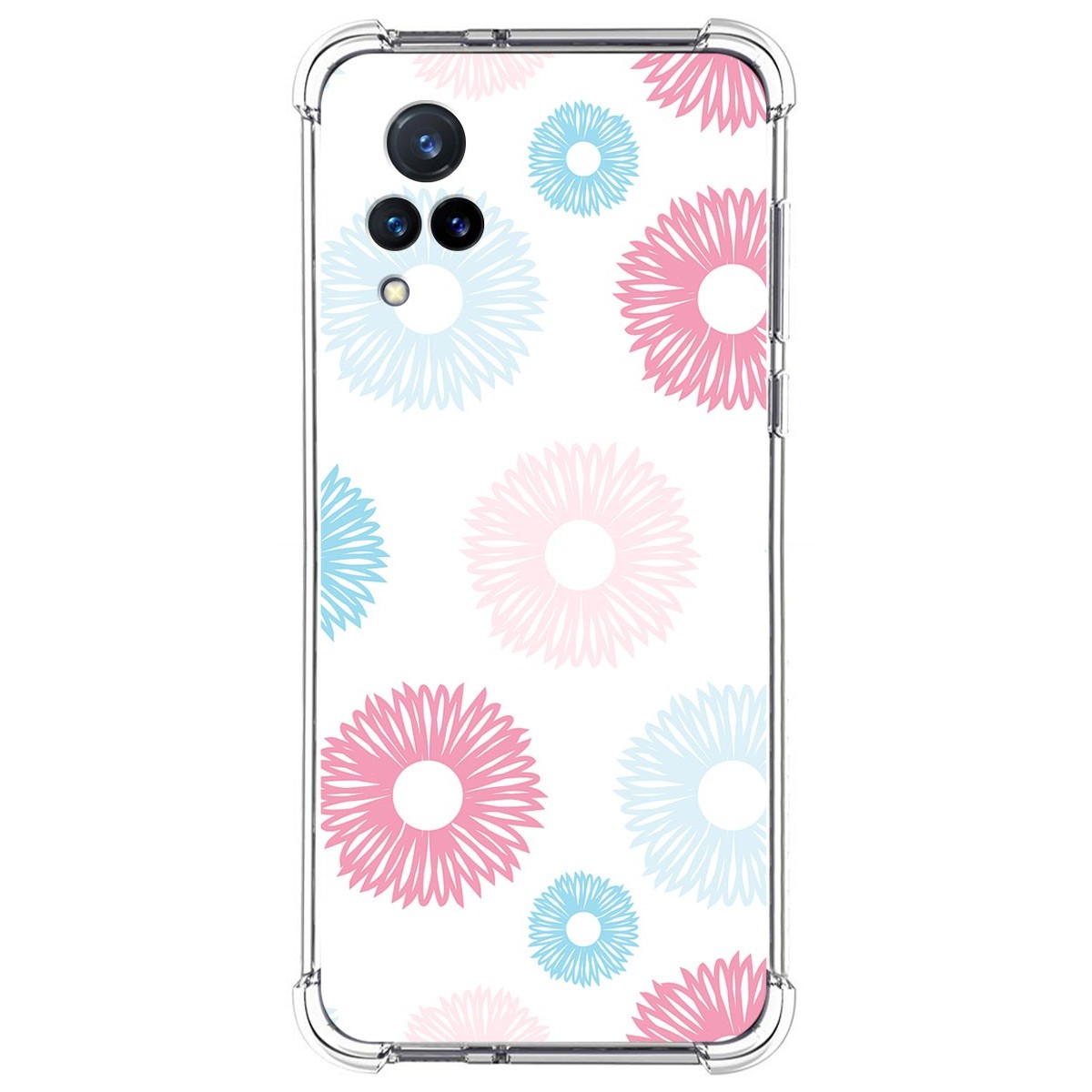 Funda Silicona Antigolpes para Vivo V21 5G diseño Flores 06 Dibujos