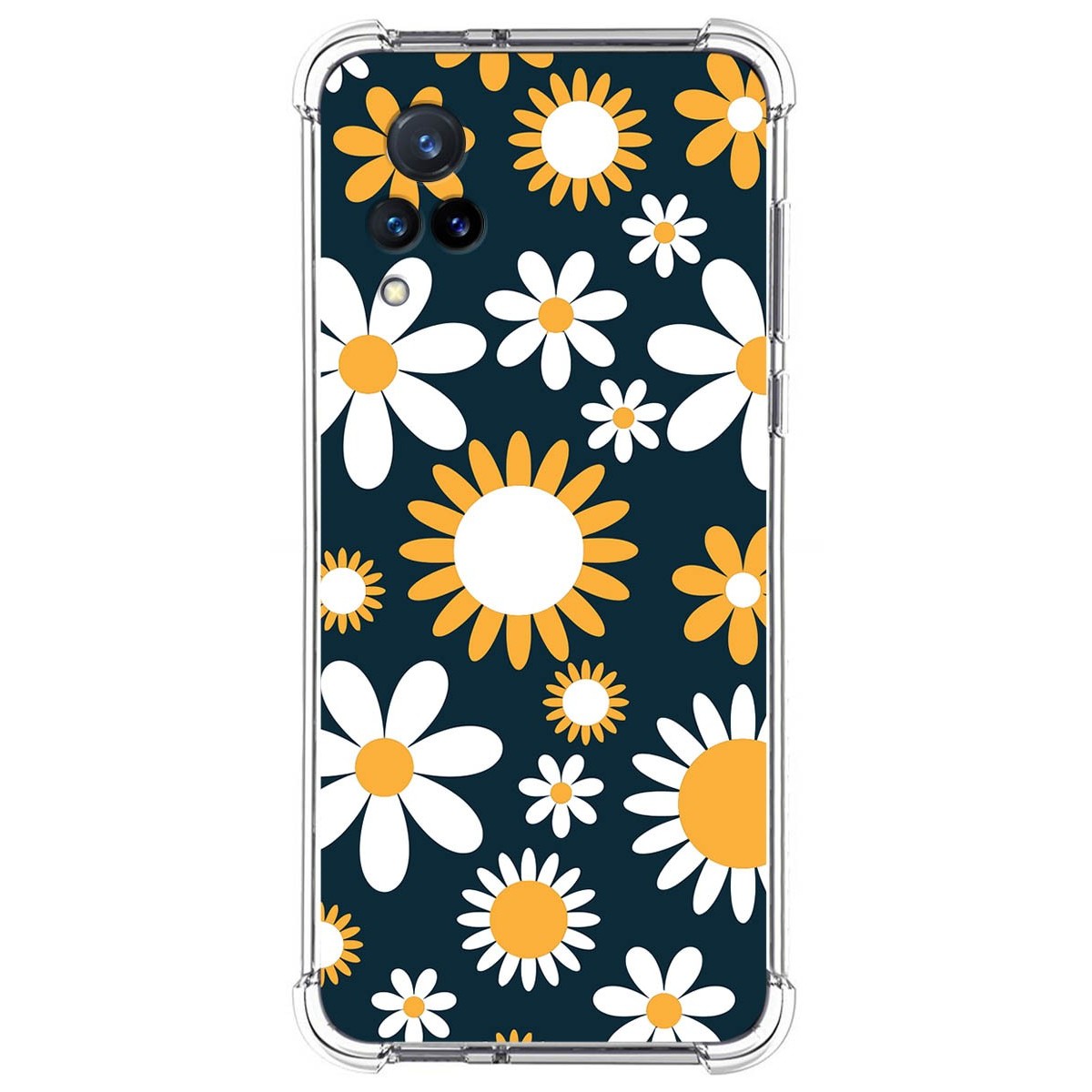 Funda Silicona Antigolpes para Vivo V21 5G diseño Flores 08 Dibujos