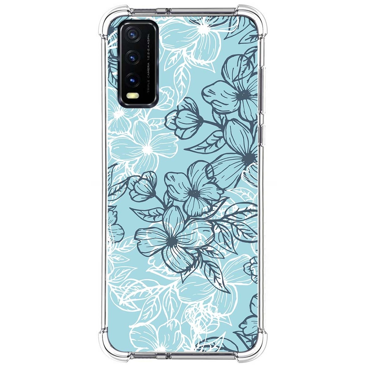 Funda Silicona Antigolpes para Vivo Y20s / Y11s diseño Flores 03 Dibujos