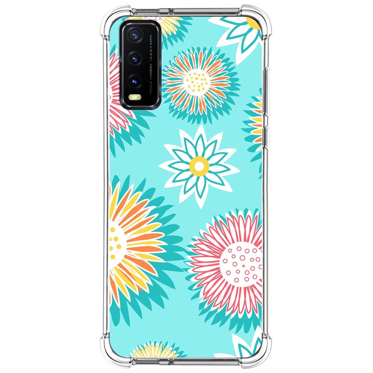 Funda Silicona Antigolpes para Vivo Y20s / Y11s diseño Flores 05 Dibujos