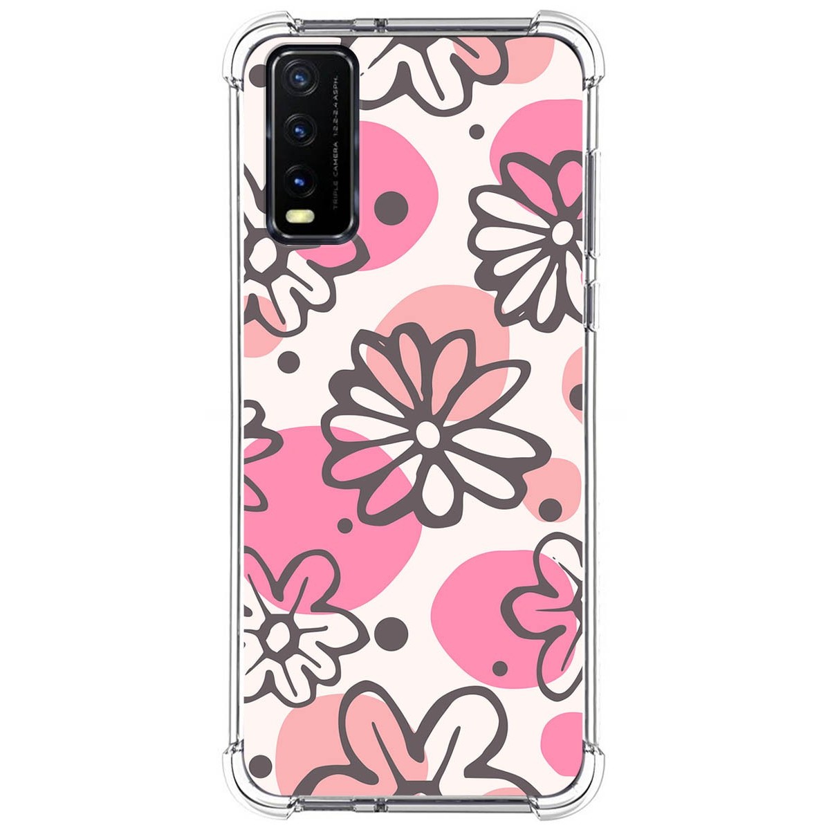 Funda Silicona Antigolpes para Vivo Y20s / Y11s diseño Flores 09 Dibujos