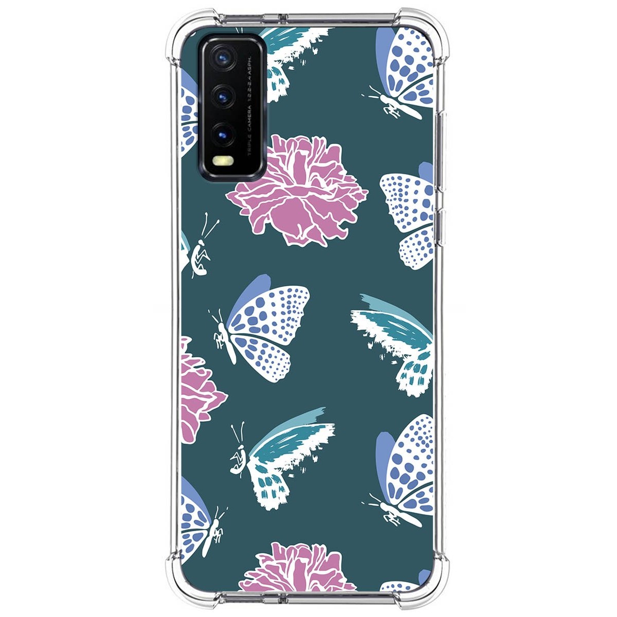 Funda Silicona Antigolpes para Vivo Y20s / Y11s diseño Flores 10 Dibujos