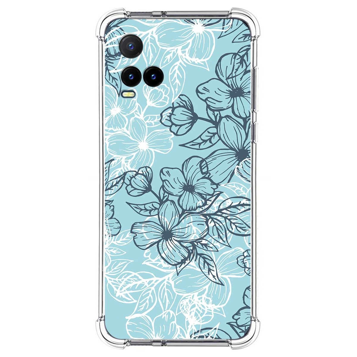 Funda Silicona Antigolpes para Vivo Y21 / Y21s / Y33s diseño Flores 03 Dibujos