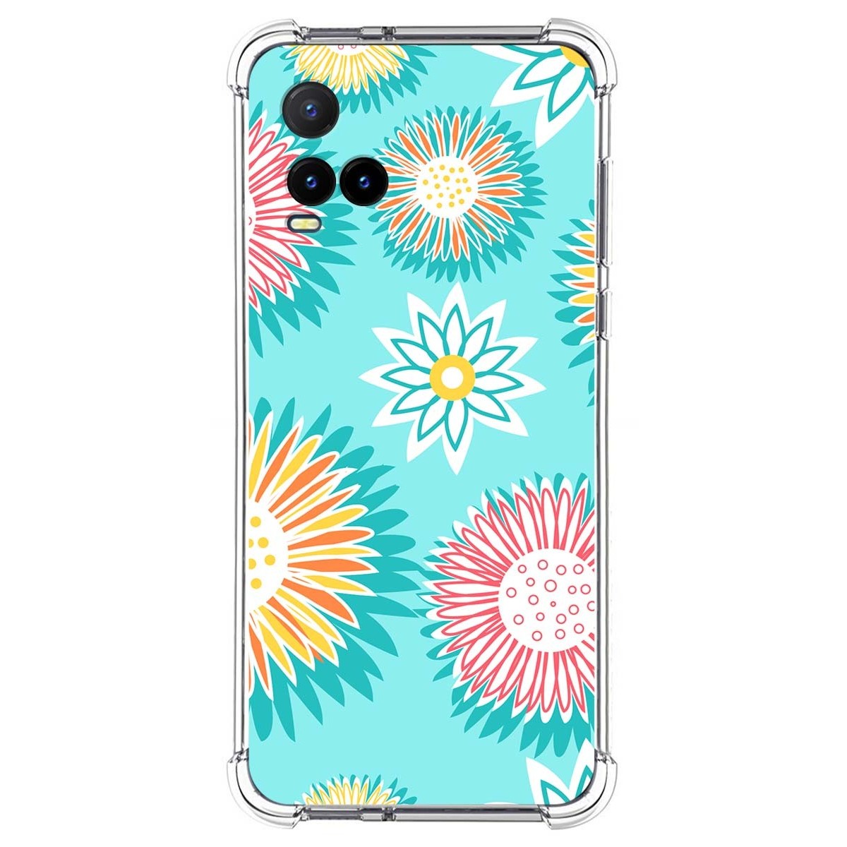 Funda Silicona Antigolpes para Vivo Y21 / Y21s / Y33s diseño Flores 05 Dibujos