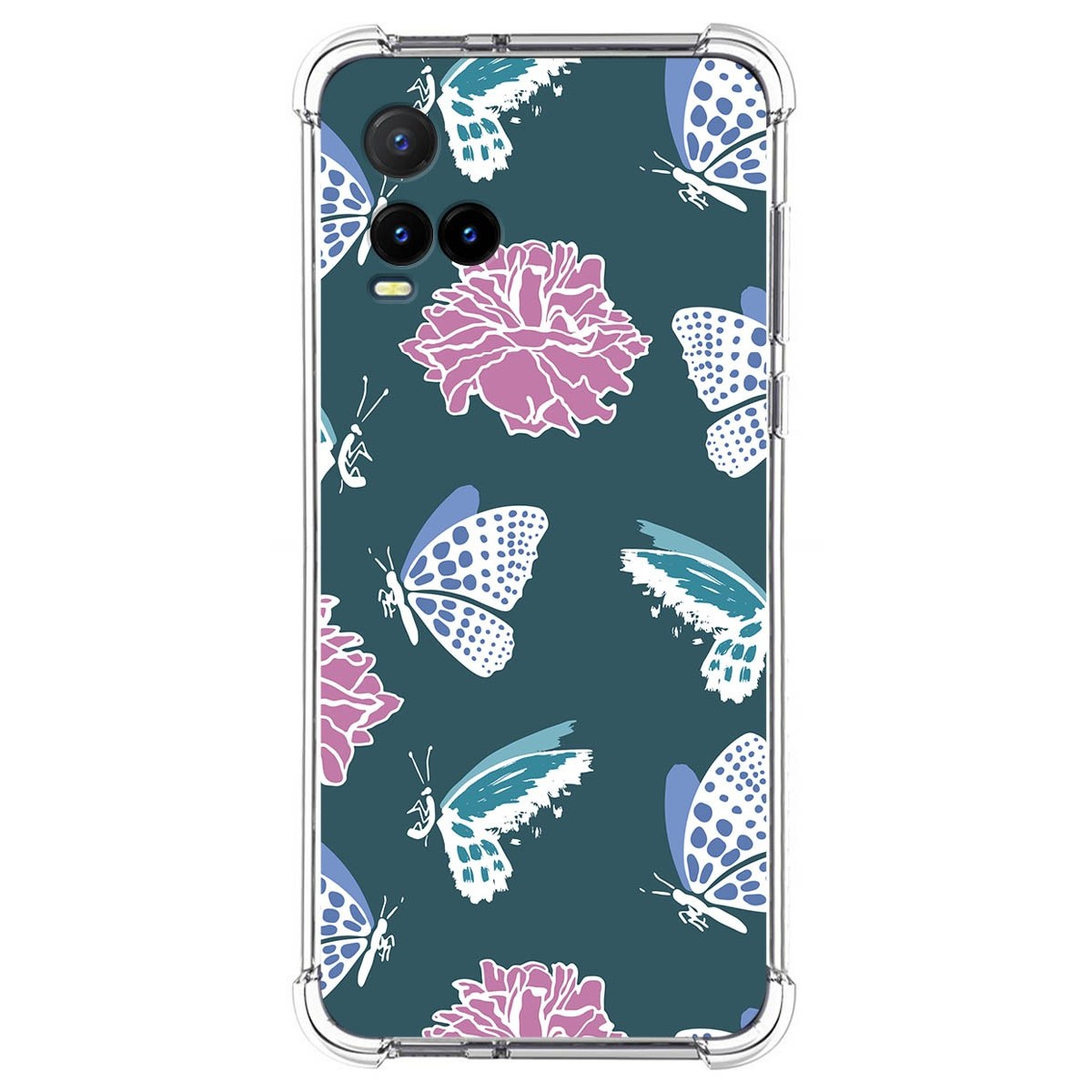 Funda Silicona Antigolpes para Vivo Y21 / Y21s / Y33s diseño Flores 10 Dibujos