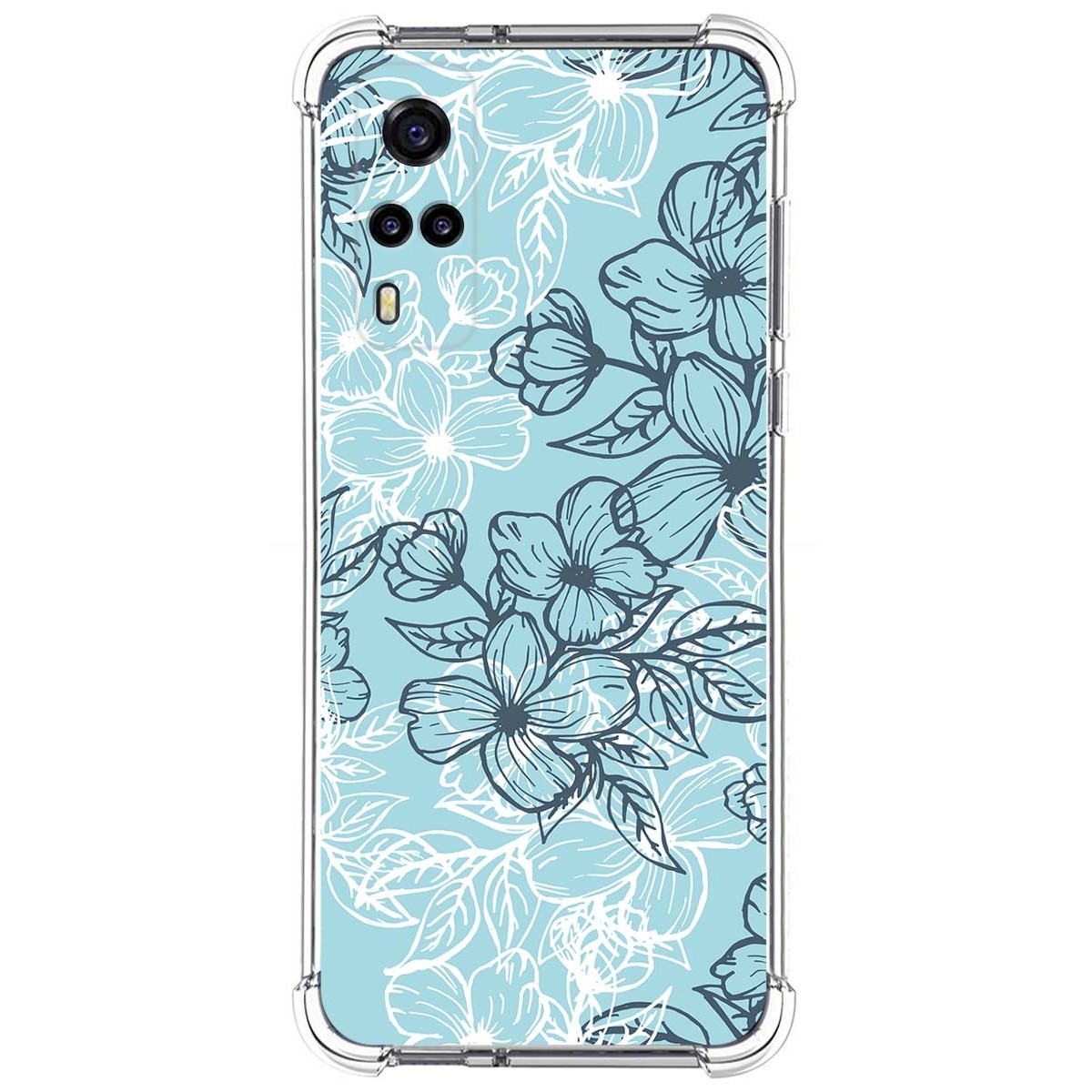 Funda Silicona Antigolpes para Vivo Y52 5G / Y72 5G diseño Flores 03 Dibujos