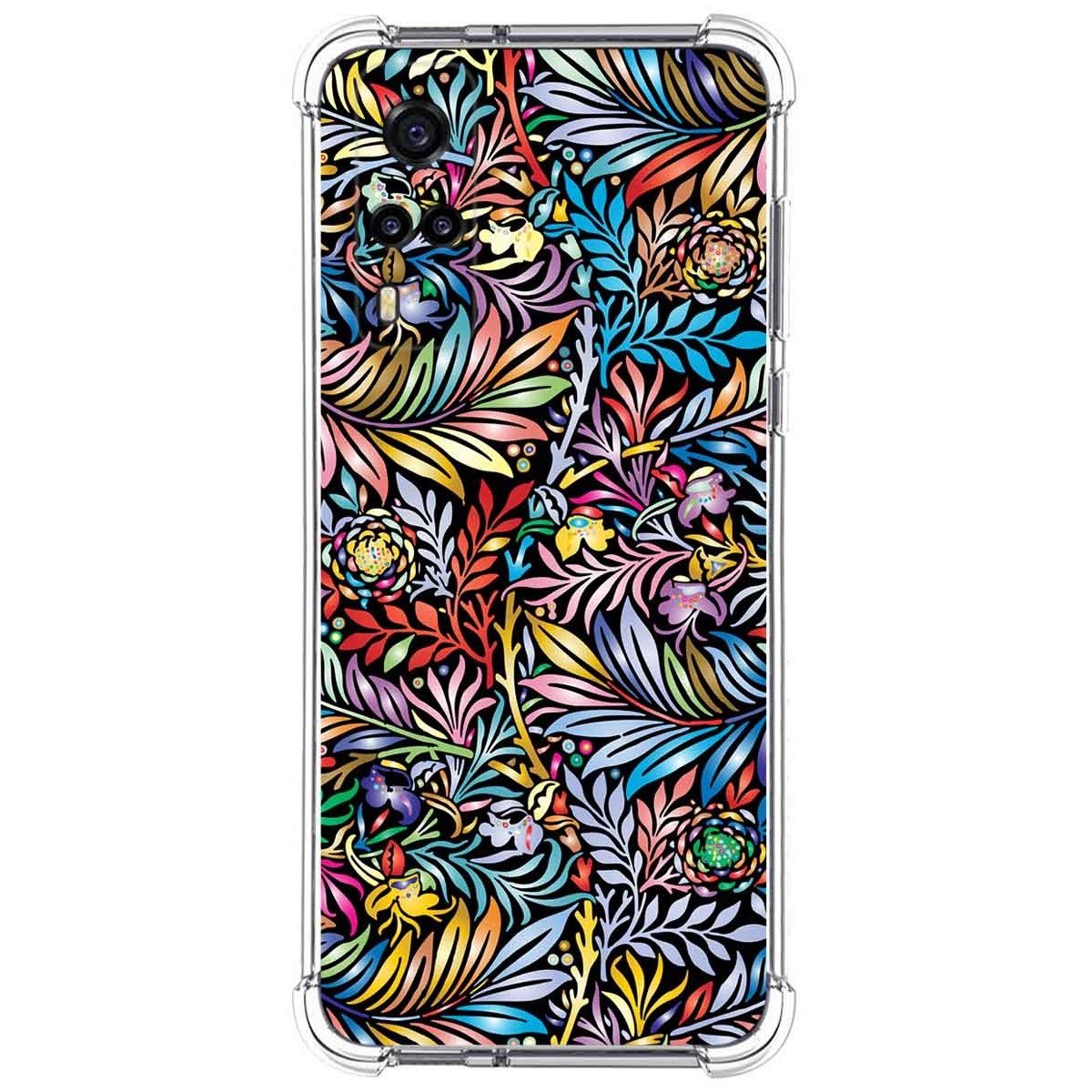 Funda Silicona Antigolpes para Vivo Y52 5G / Y72 5G diseño Flores 04 Dibujos
