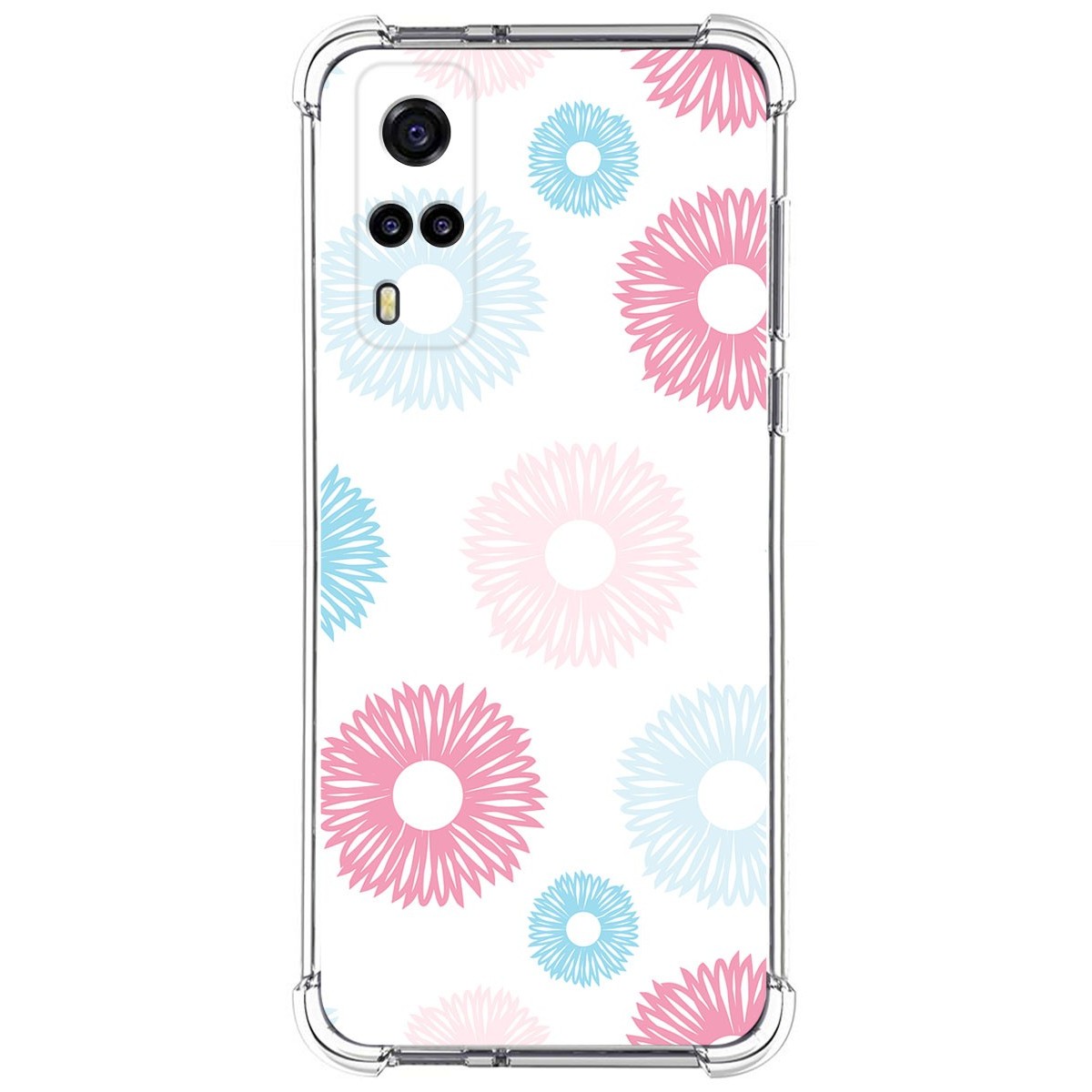 Funda Silicona Antigolpes para Vivo Y52 5G / Y72 5G diseño Flores 06 Dibujos