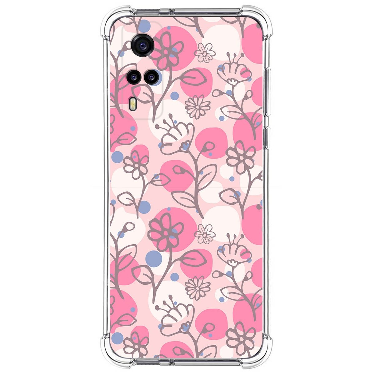 Funda Silicona Antigolpes para Vivo Y52 5G / Y72 5G diseño Flores 07 Dibujos