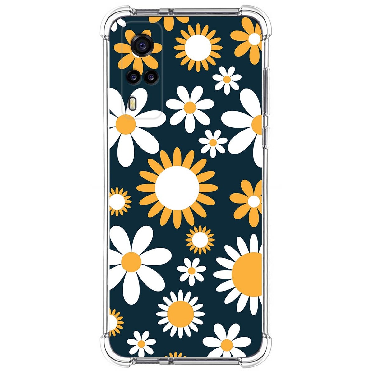 Funda Silicona Antigolpes para Vivo Y52 5G / Y72 5G diseño Flores 08 Dibujos