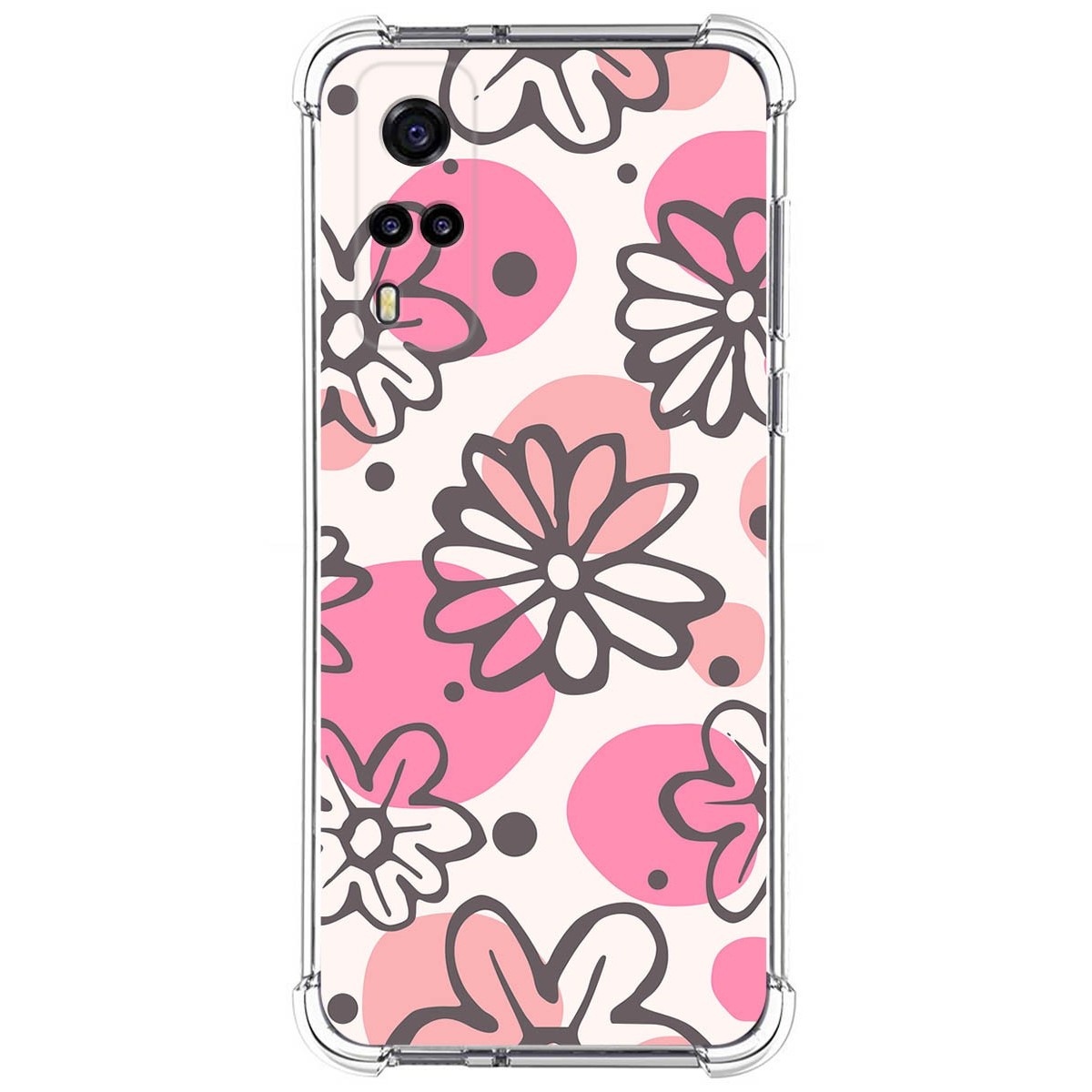 Funda Silicona Antigolpes para Vivo Y52 5G / Y72 5G diseño Flores 09 Dibujos
