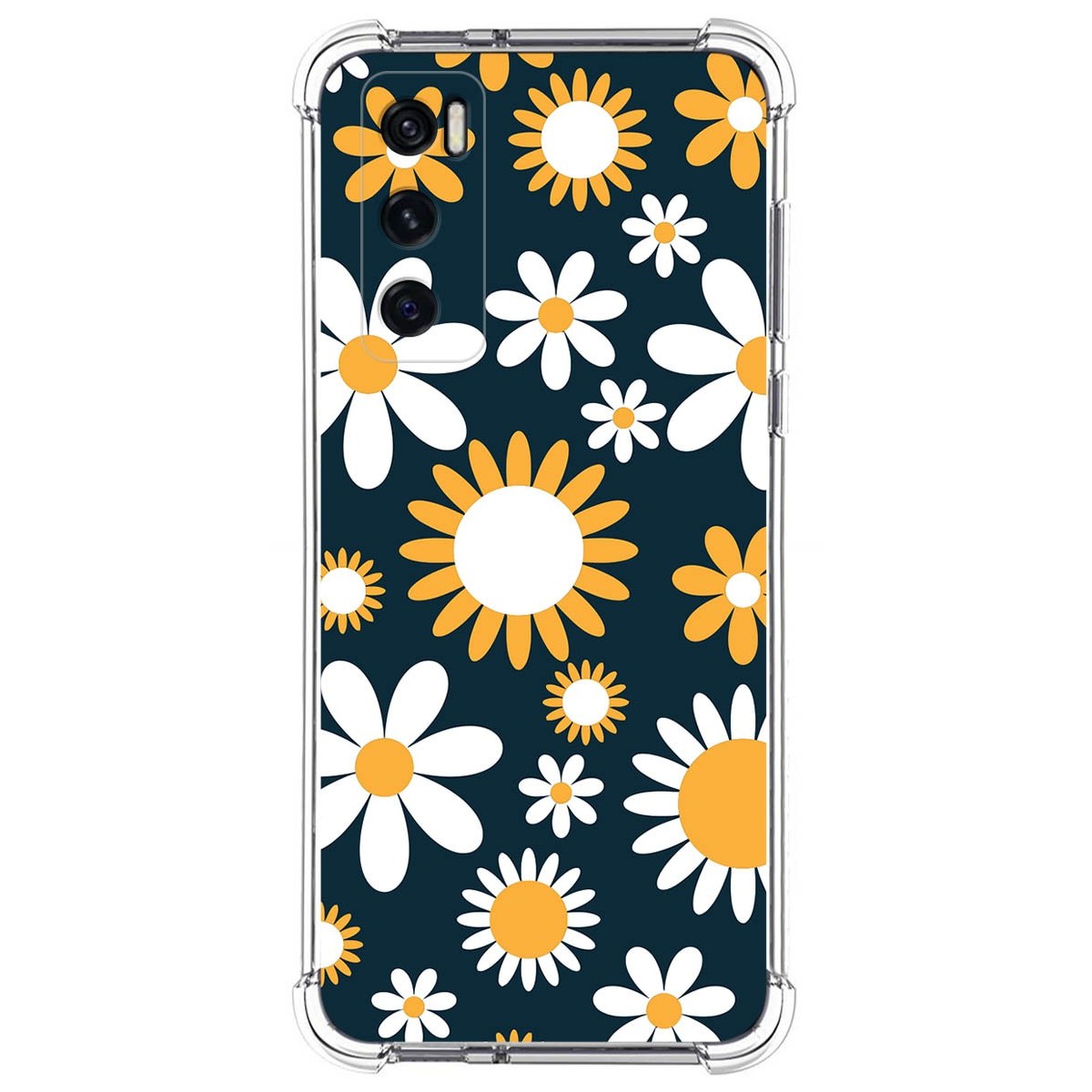 Funda Silicona Antigolpes para Vivo Y70 diseño Flores 08 Dibujos