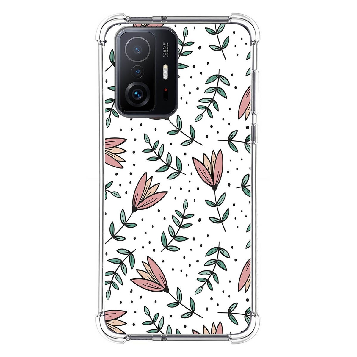 Funda Silicona Antigolpes para Xiaomi 11T 5G / 11T Pro 5G diseño Flores 01 Dibujos