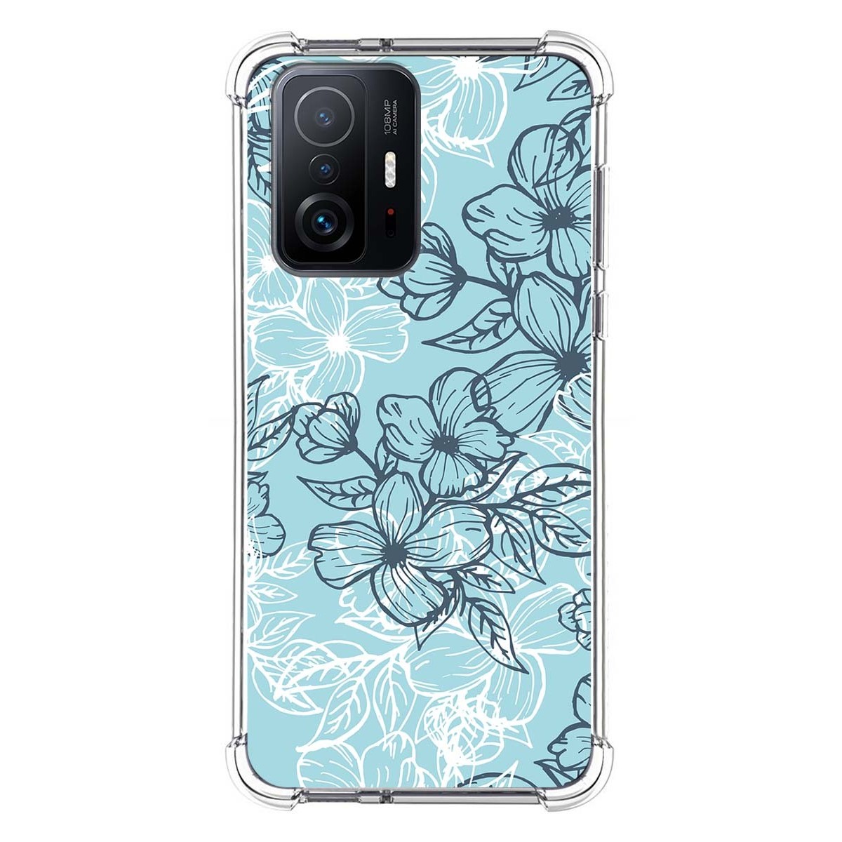 Funda Silicona Antigolpes para Xiaomi 11T 5G / 11T Pro 5G diseño Flores 03 Dibujos