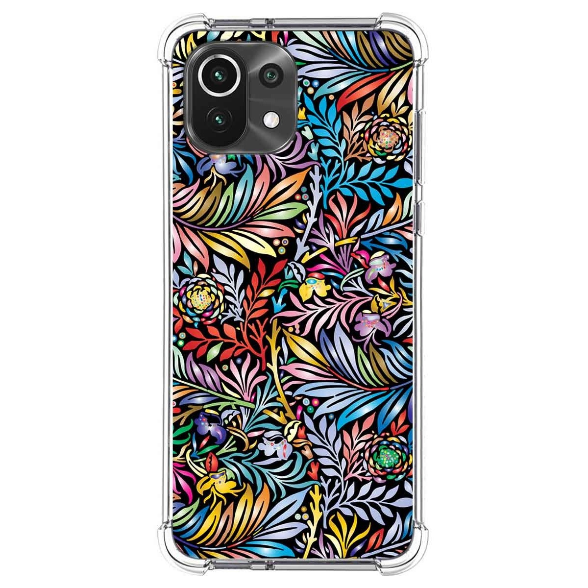 Funda Silicona Antigolpes para Xiaomi Mi 11 Lite 4G / 5G / 5G NE diseño Flores 04 Dibujos