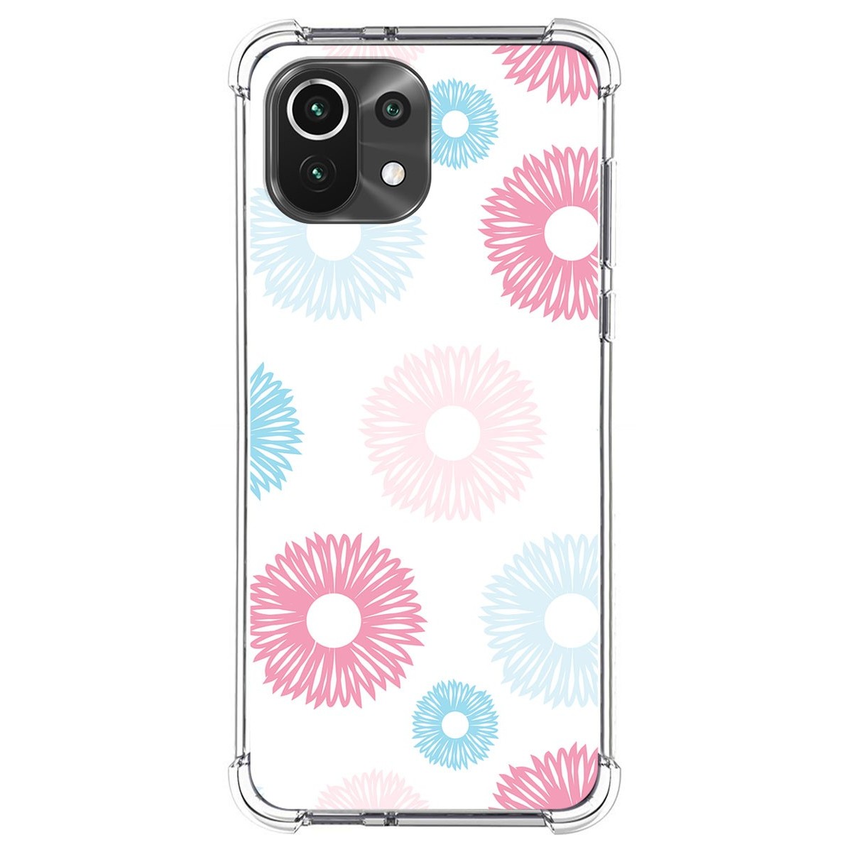 Funda Silicona Antigolpes para Xiaomi Mi 11 Lite 4G / 5G / 5G NE diseño Flores 06 Dibujos