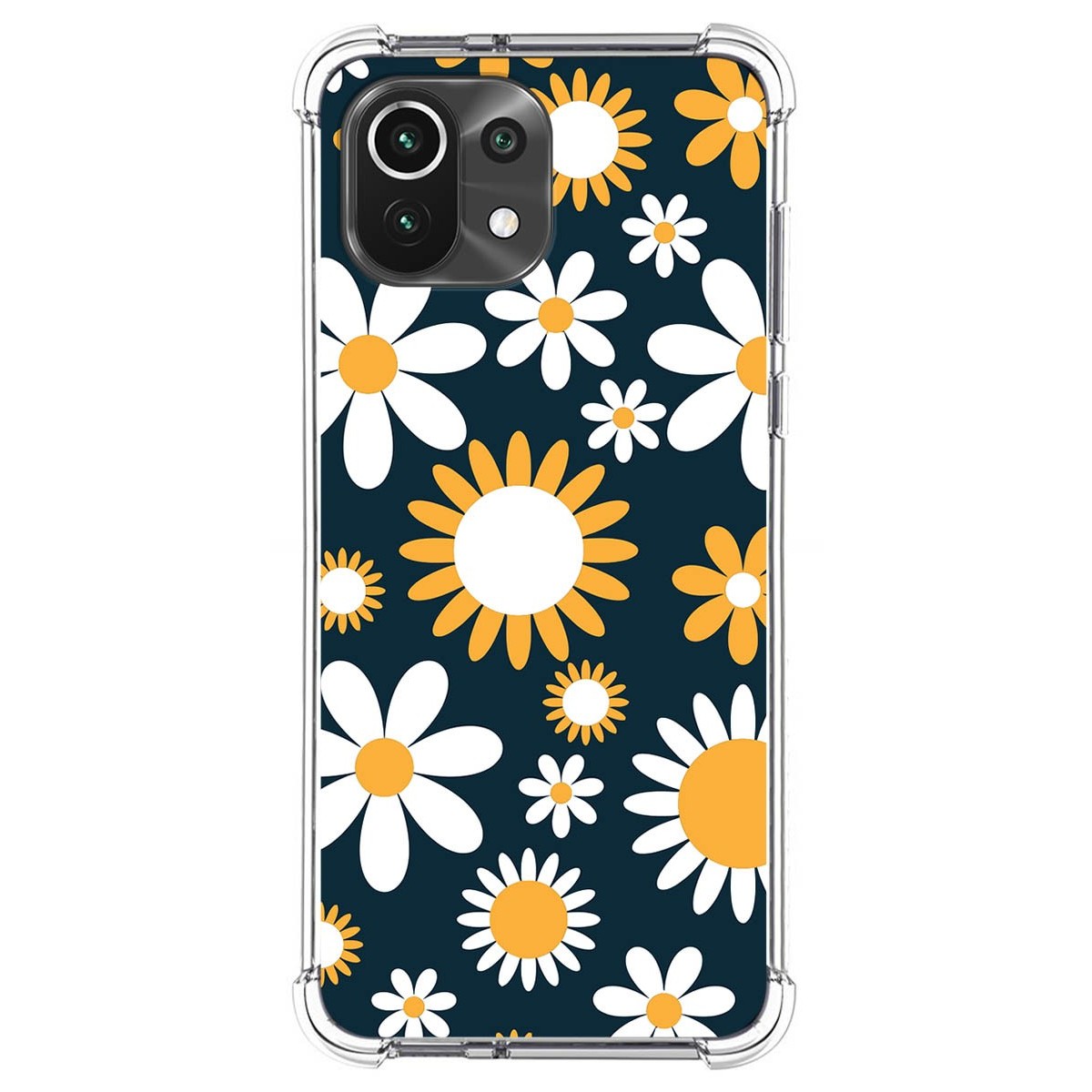 Funda Silicona Antigolpes para Xiaomi Mi 11 Lite 4G / 5G / 5G NE diseño Flores 08 Dibujos