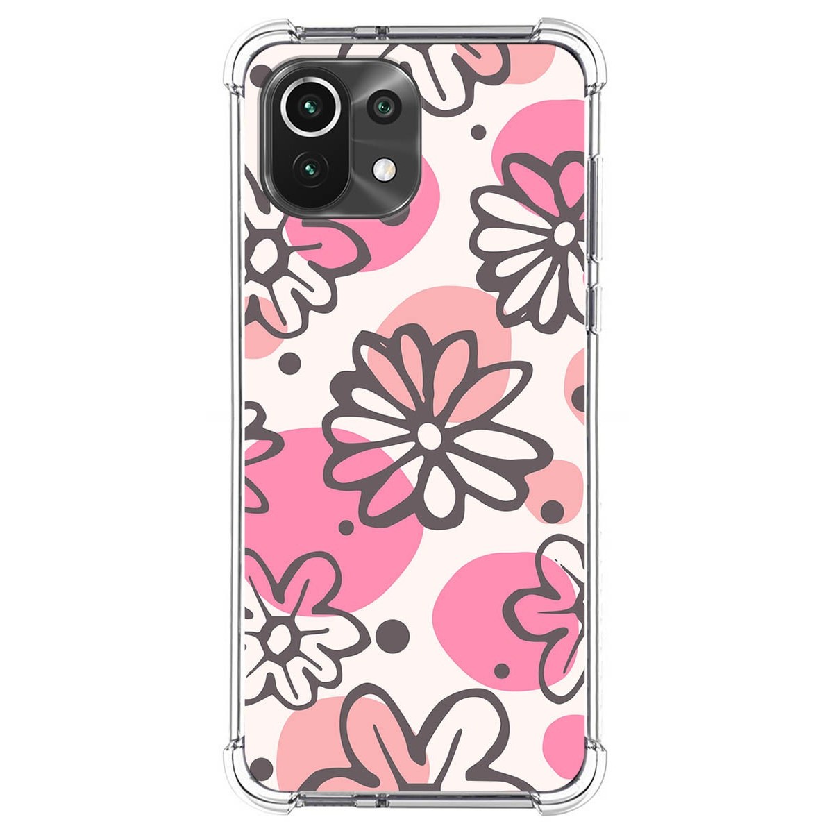 Funda Silicona Antigolpes para Xiaomi Mi 11 Lite 4G / 5G / 5G NE diseño Flores 09 Dibujos