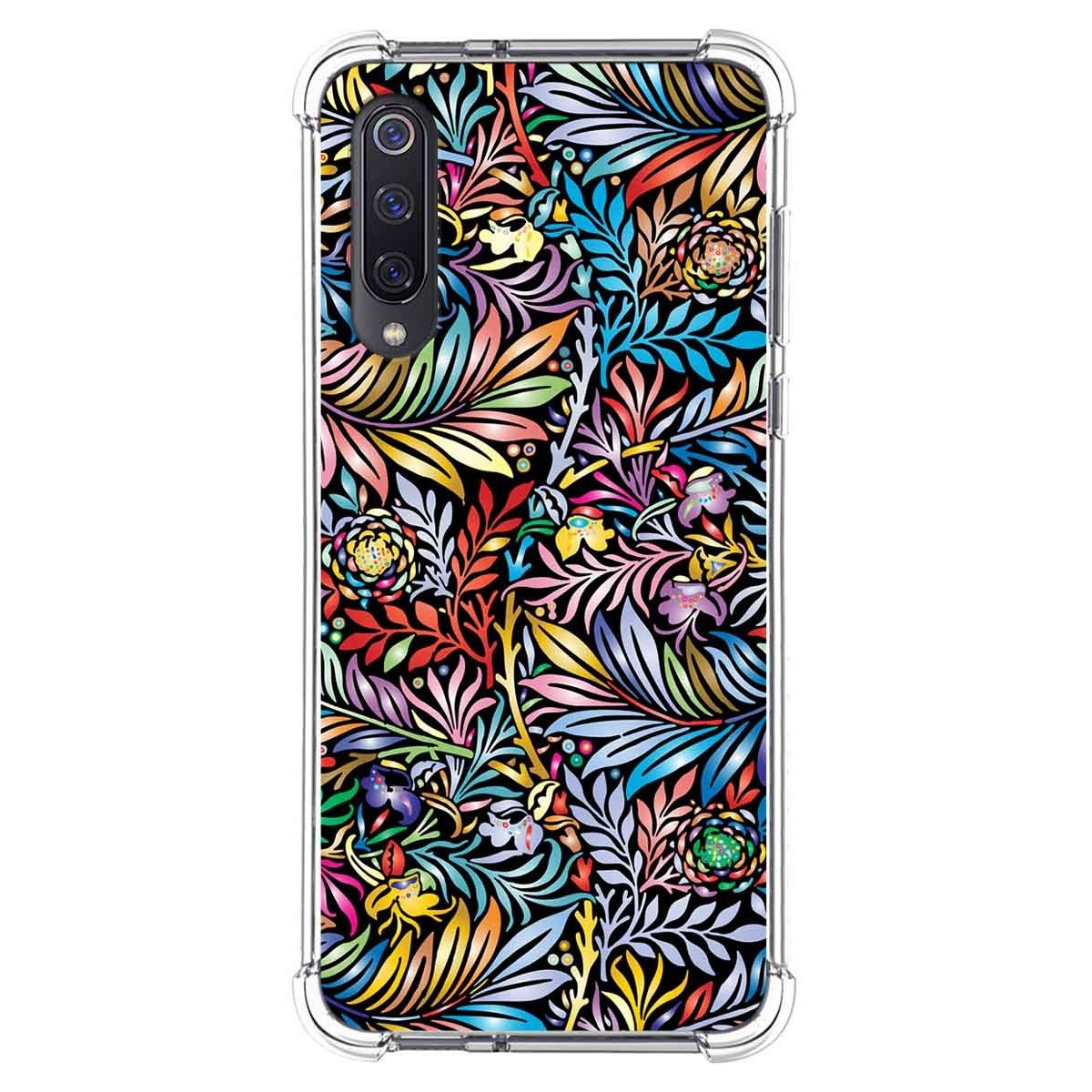 Funda Silicona Antigolpes para Xiaomi Mi 9 diseño Flores 04 Dibujos