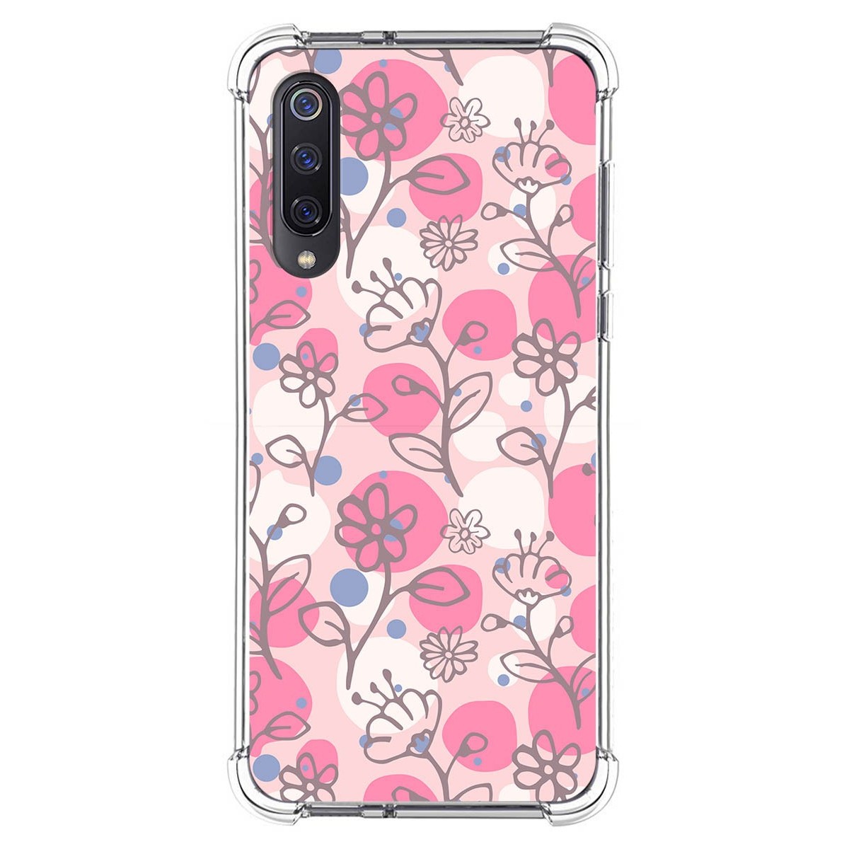 Funda Silicona Antigolpes para Xiaomi Mi 9 diseño Flores 07 Dibujos