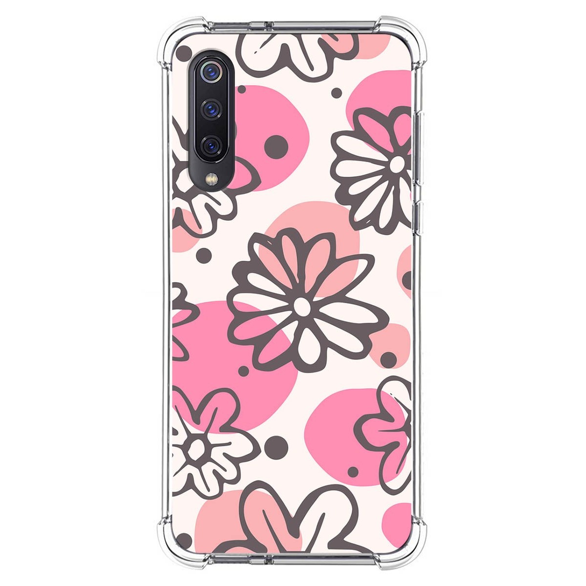 Funda Silicona Antigolpes para Xiaomi Mi 9 diseño Flores 09 Dibujos