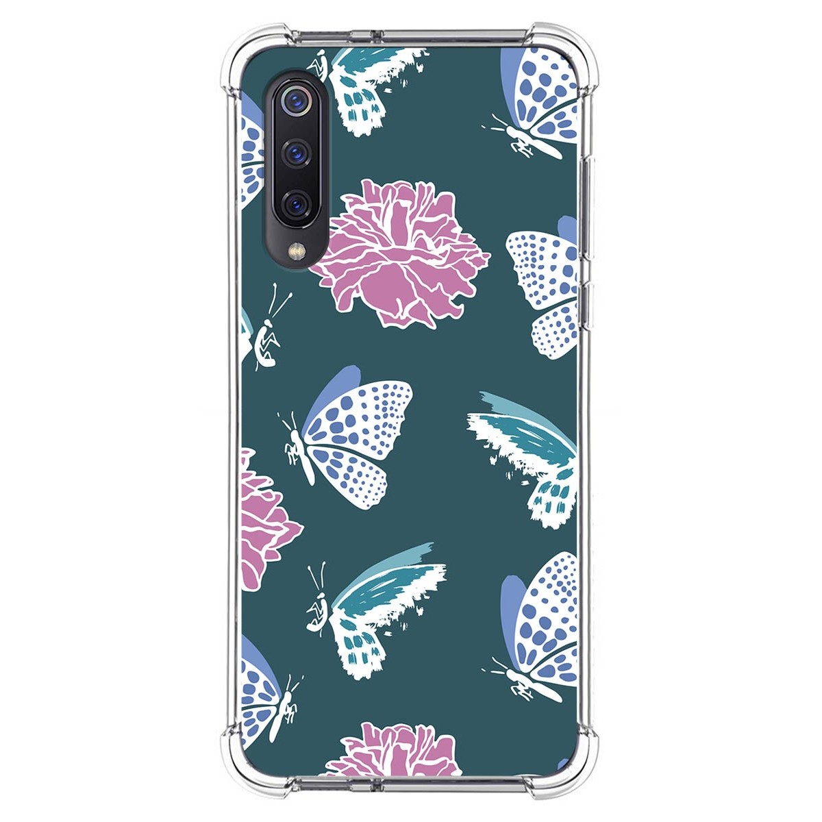 Funda Silicona Antigolpes para Xiaomi Mi 9 diseño Flores 10 Dibujos
