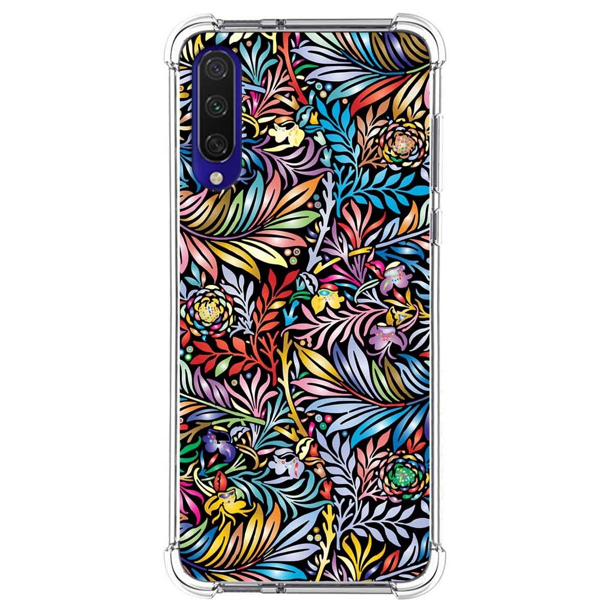 Funda Silicona Antigolpes para Xiaomi Mi 9 Lite diseño Flores 04 Dibujos