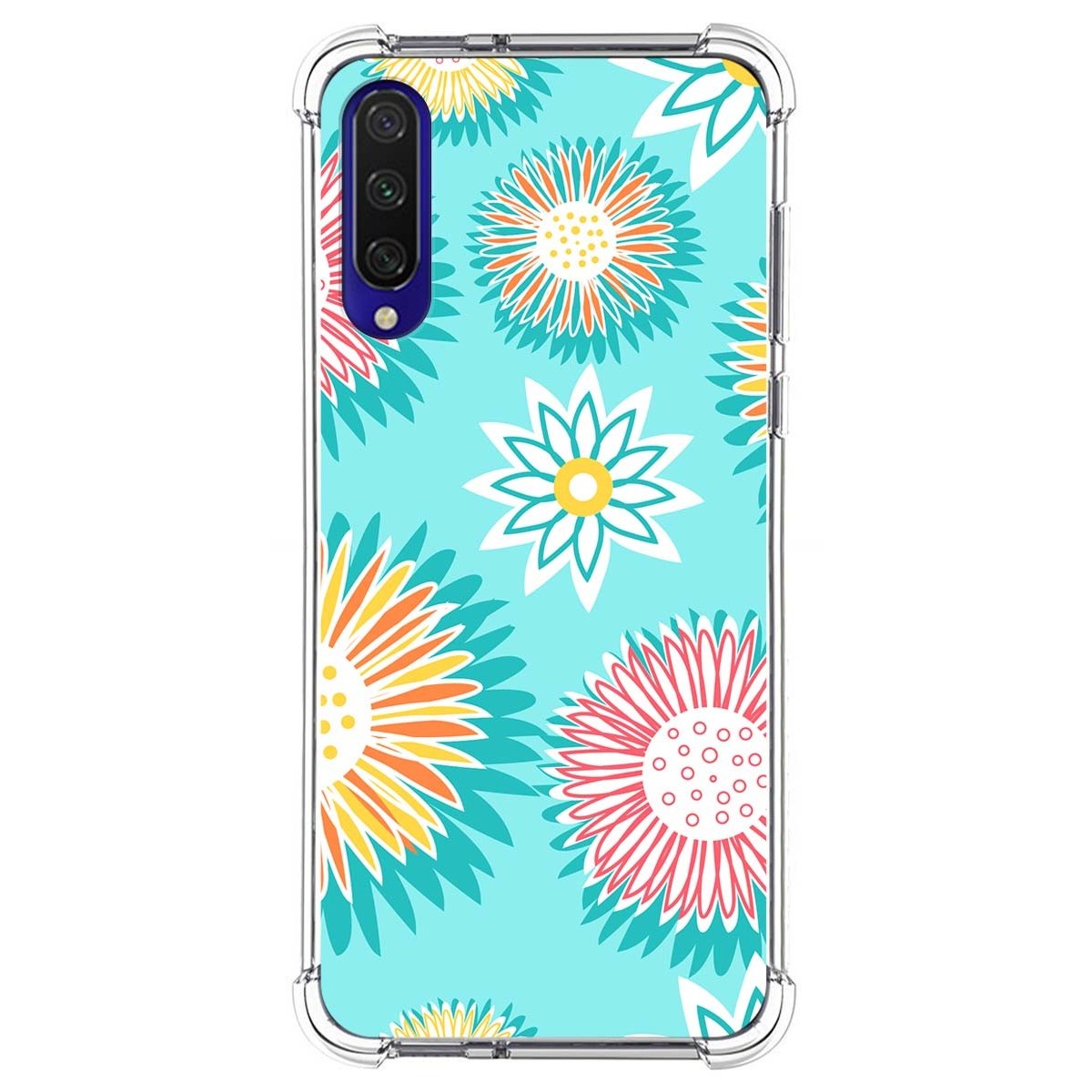 Funda Silicona Antigolpes para Xiaomi Mi 9 Lite diseño Flores 05 Dibujos