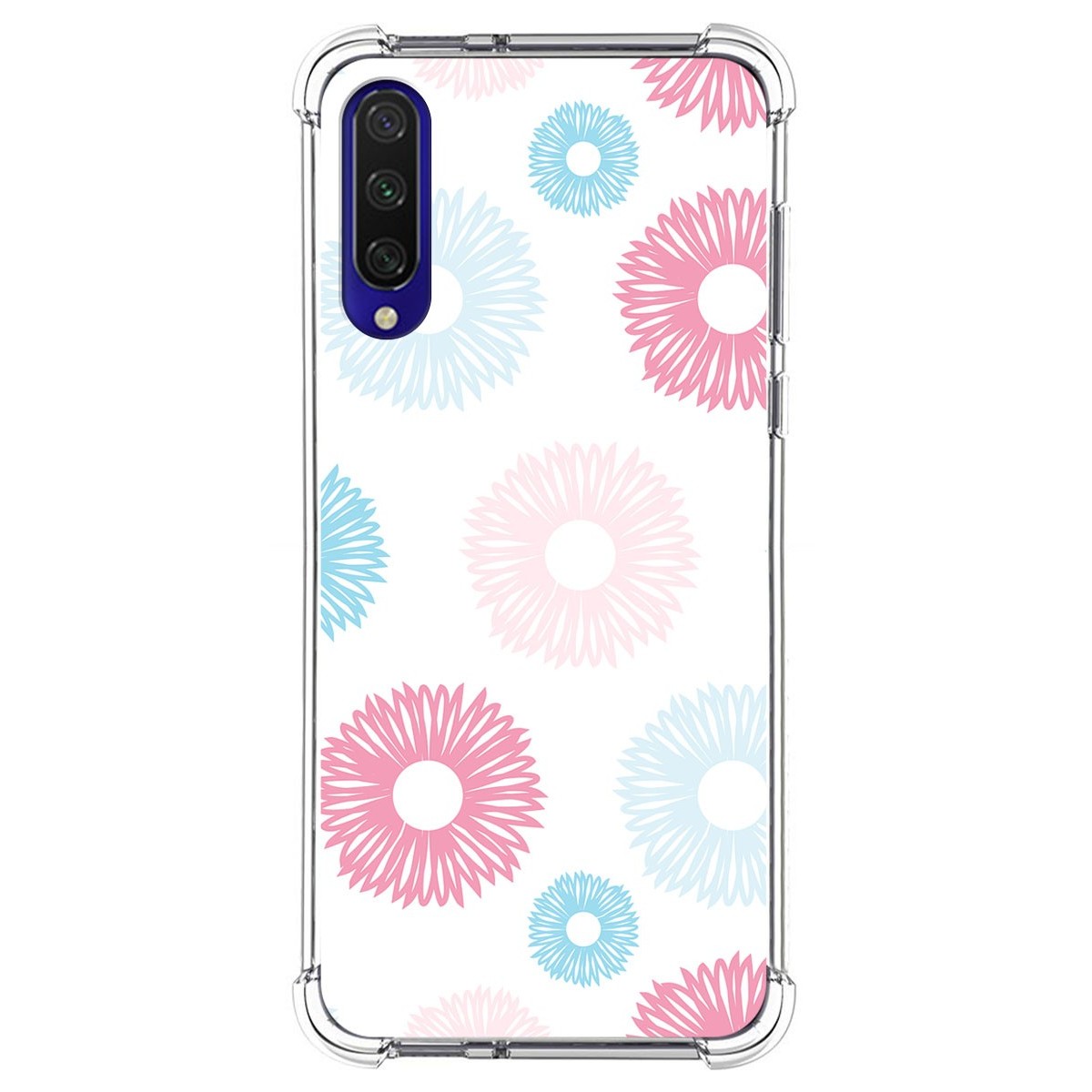 Funda Silicona Antigolpes para Xiaomi Mi 9 Lite diseño Flores 06 Dibujos
