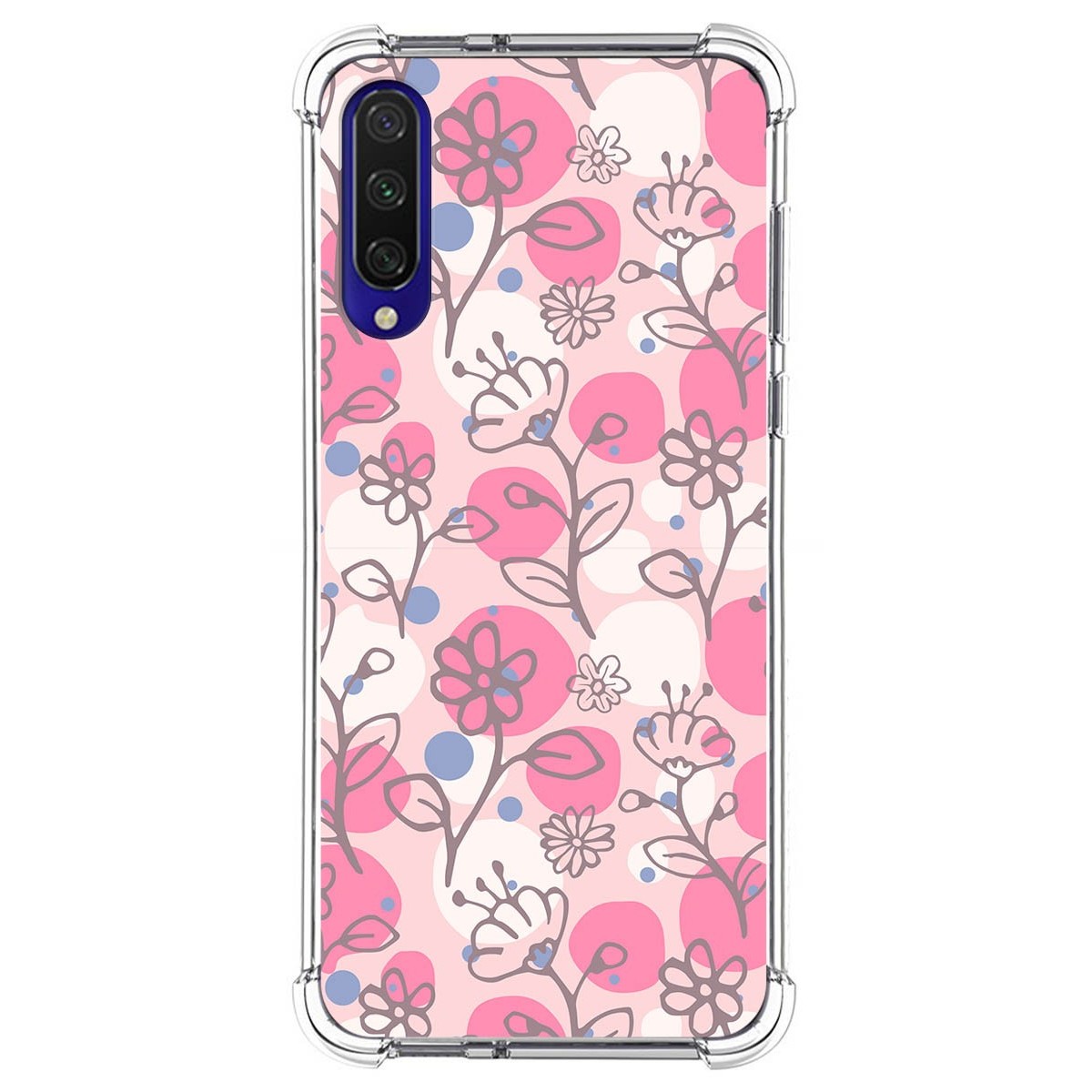 Funda Silicona Antigolpes para Xiaomi Mi 9 Lite diseño Flores 07 Dibujos