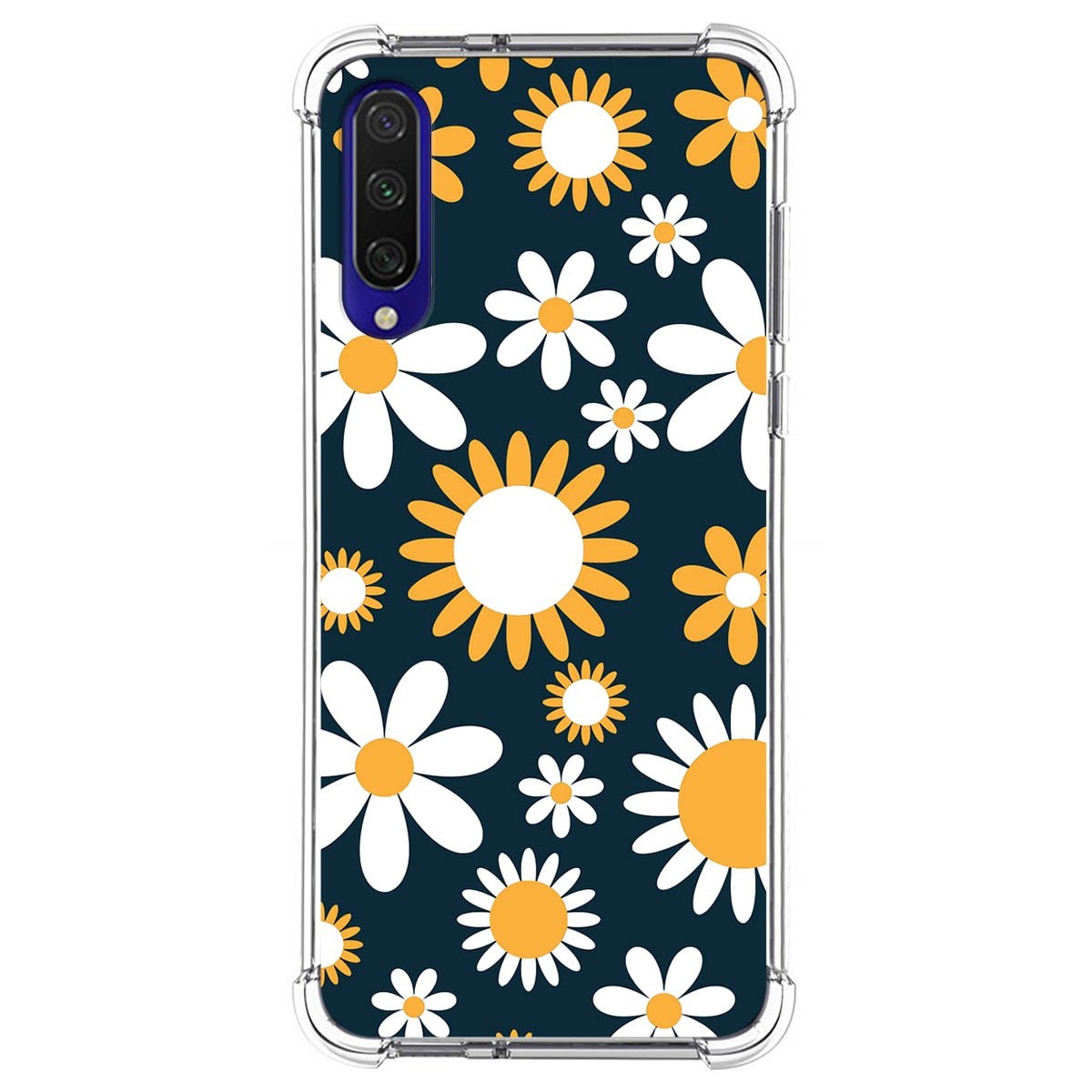 Funda Silicona Antigolpes para Xiaomi Mi 9 Lite diseño Flores 08 Dibujos