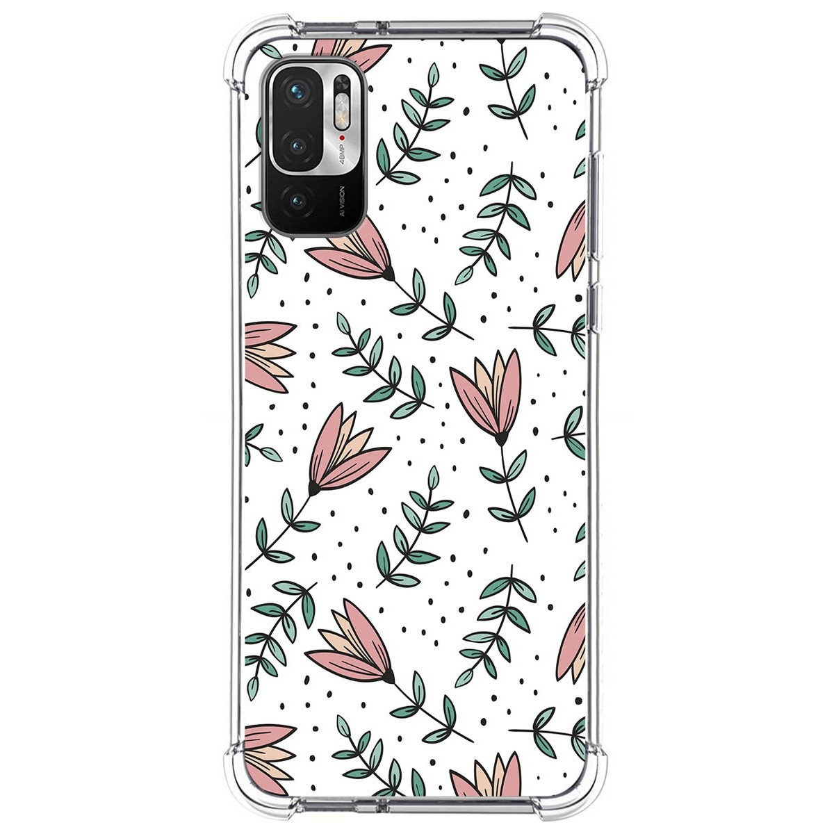 Funda Silicona Antigolpes para Xiaomi Redmi Note 10 5G / POCO M3 Pro 5G diseño Flores 01 Dibujos