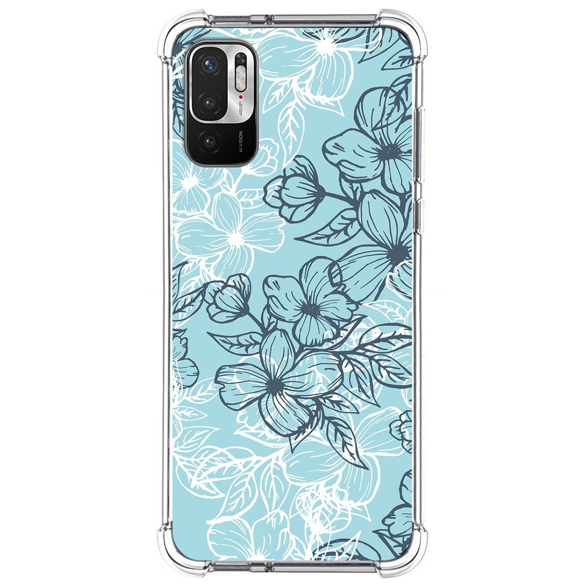 Funda Silicona Antigolpes para Xiaomi Redmi Note 10 5G / POCO M3 Pro 5G diseño Flores 03 Dibujos