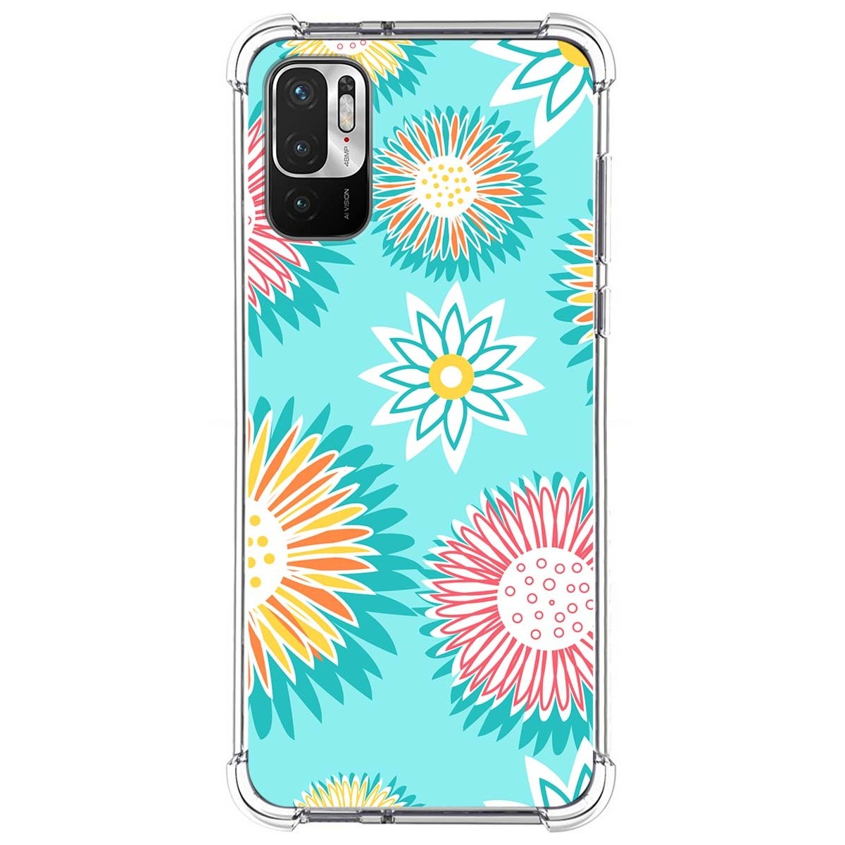 Funda Silicona Antigolpes para Xiaomi Redmi Note 10 5G / POCO M3 Pro 5G diseño Flores 05 Dibujos