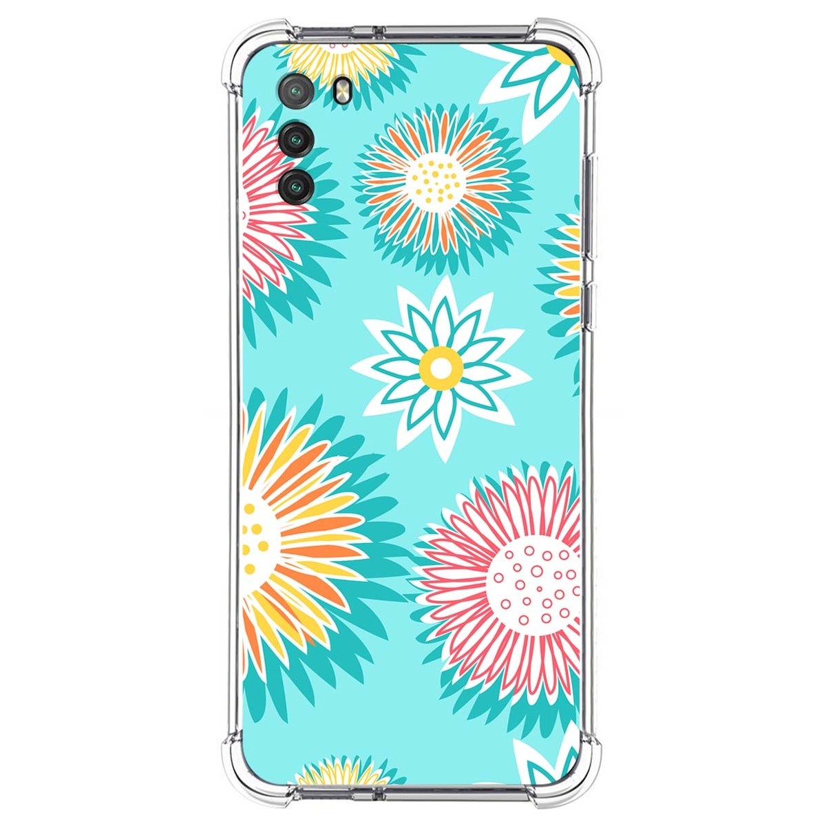 Funda Silicona Antigolpes para Xiaomi POCO M3 / Redmi 9T diseño Flores 05 Dibujos
